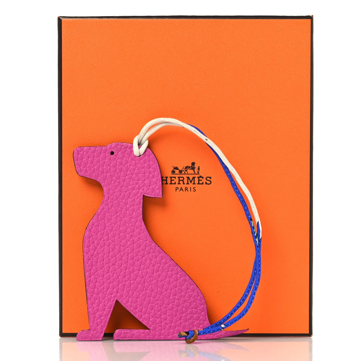 Togo Chevre Mysore Petit H Dog Bag Charm - Image 8