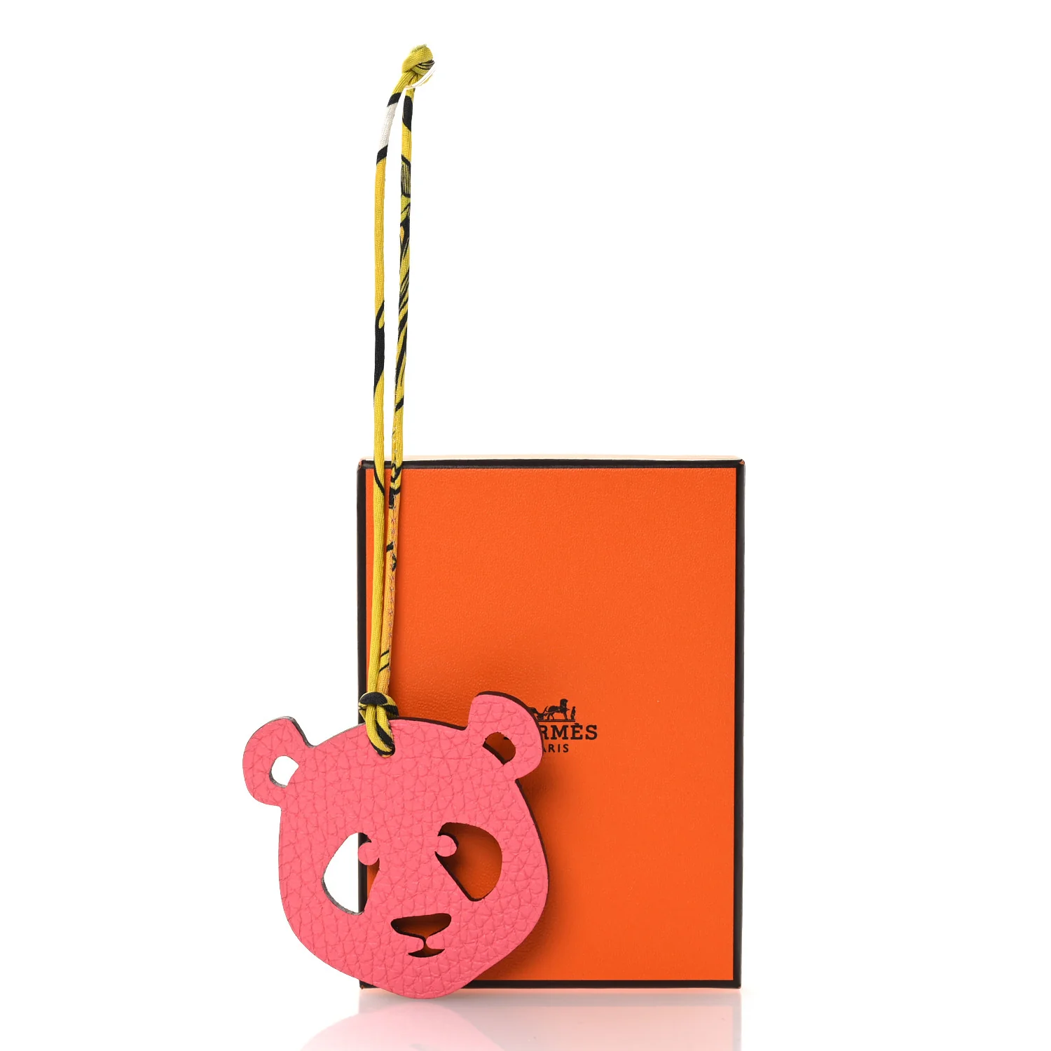 Togo Chevre Mysore Petit H Panda Bag Charm Rose Azalee Sienne - Image 4