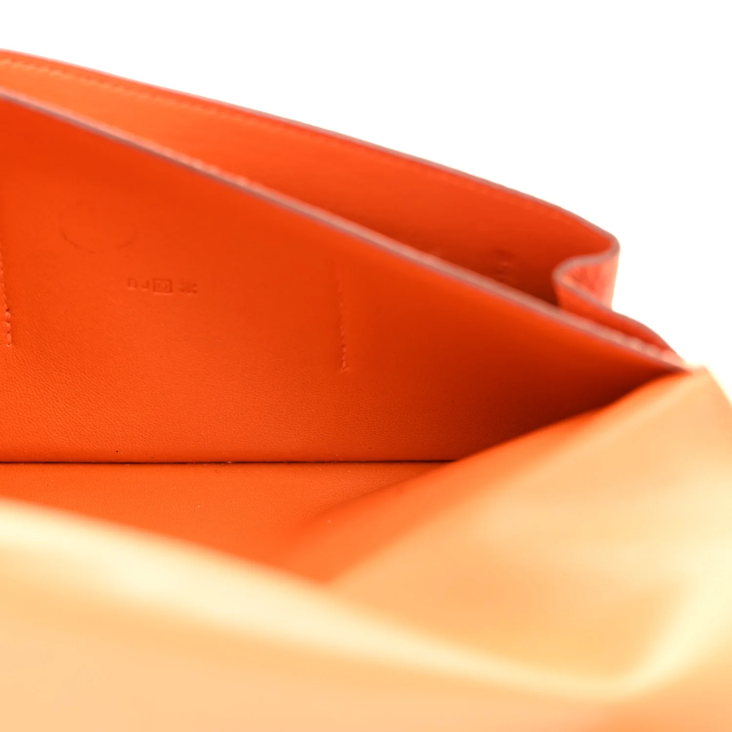 Togo Dogon Duo Wallet Orange - Image 6
