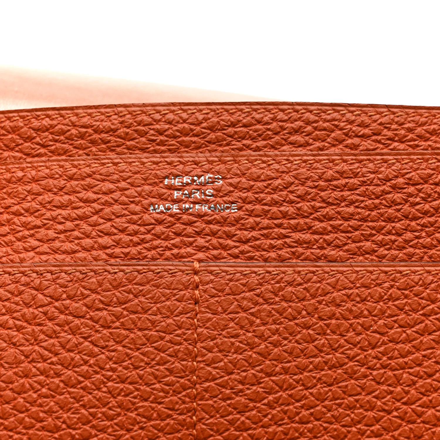 Togo Dogon Duo Wallet Orange - Image 7