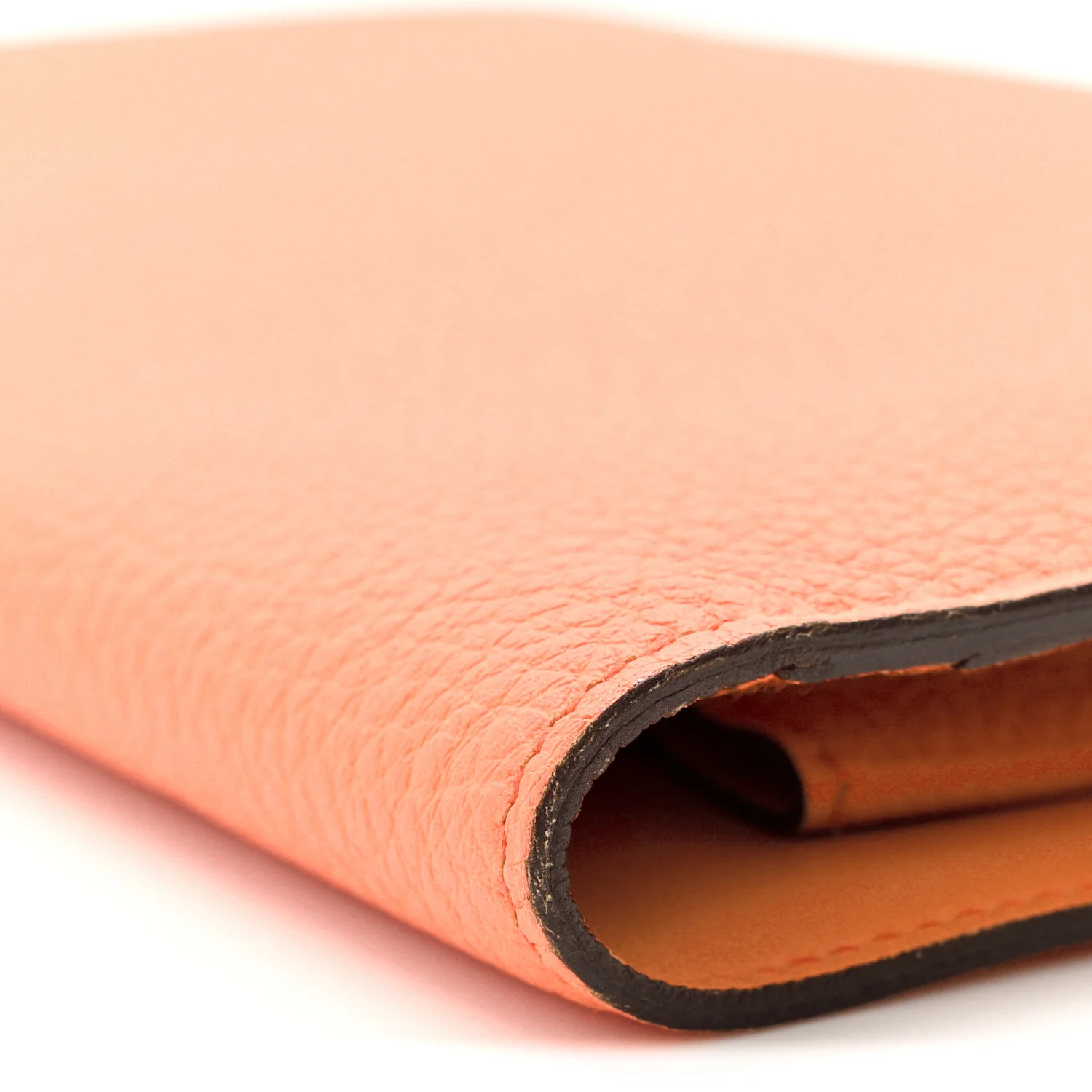 Togo Dogon Duo Wallet Orange Poppy Rose Candy - Image 10