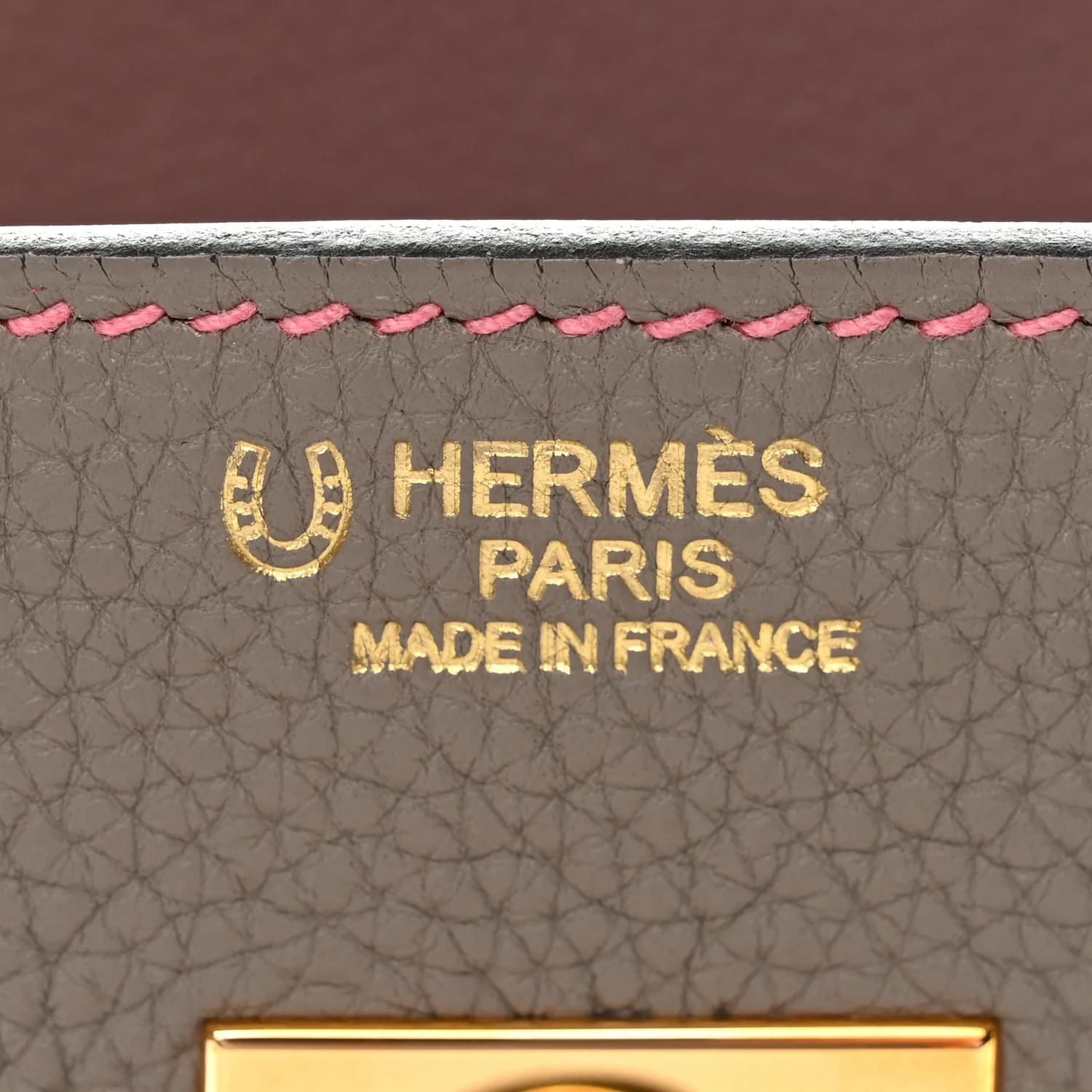 Togo Horseshoe Birkin 30 Etoupe Rose Pourpre - Image 6