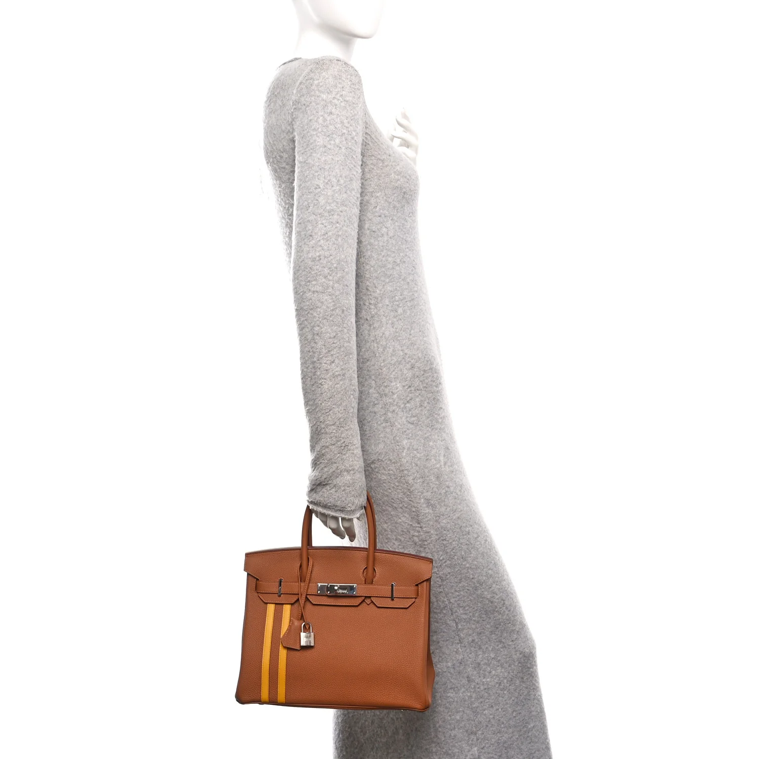 Togo Swift Officier Birkin 30 Gold Ambre - Image 2