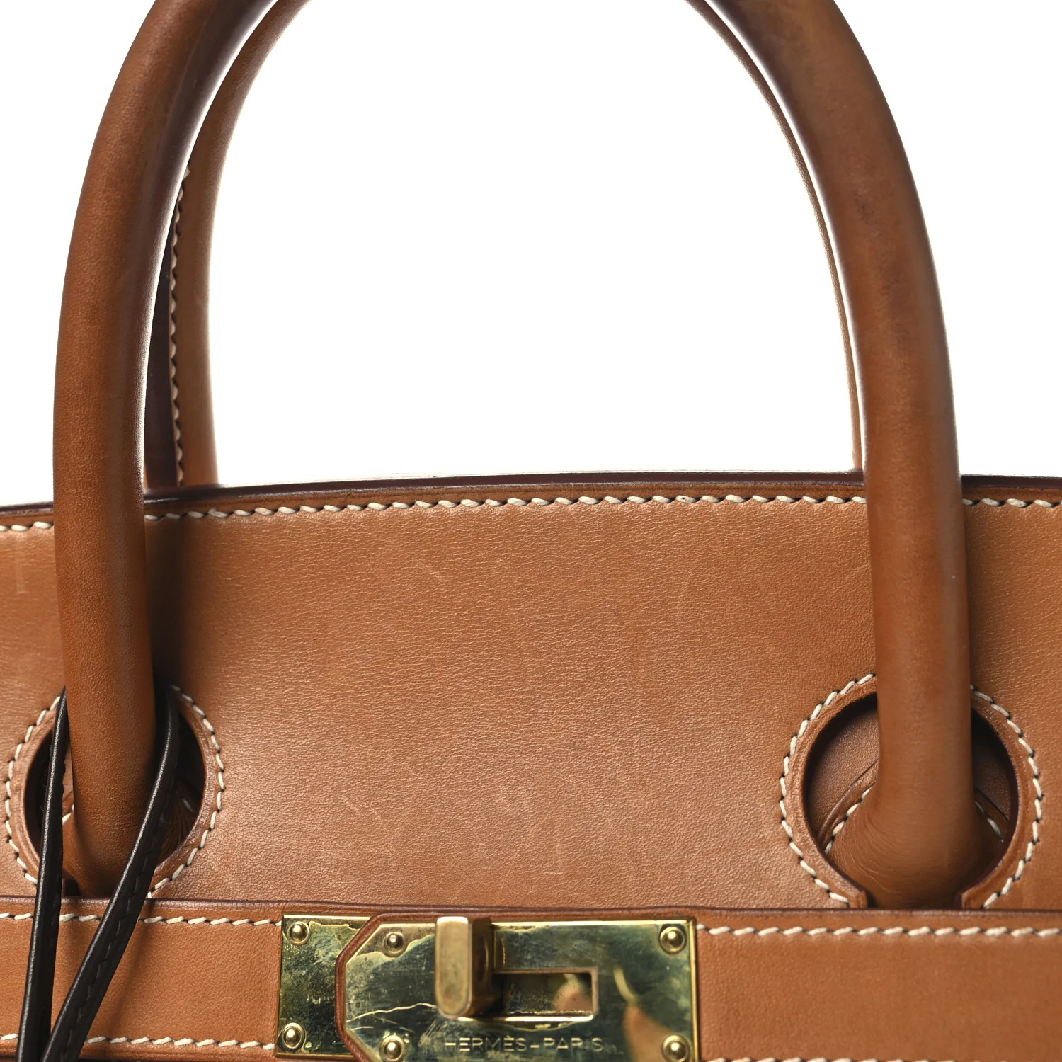 Toile Natural Barenia Flag HAC Birkin 40 Fauve Paprika - Image 13