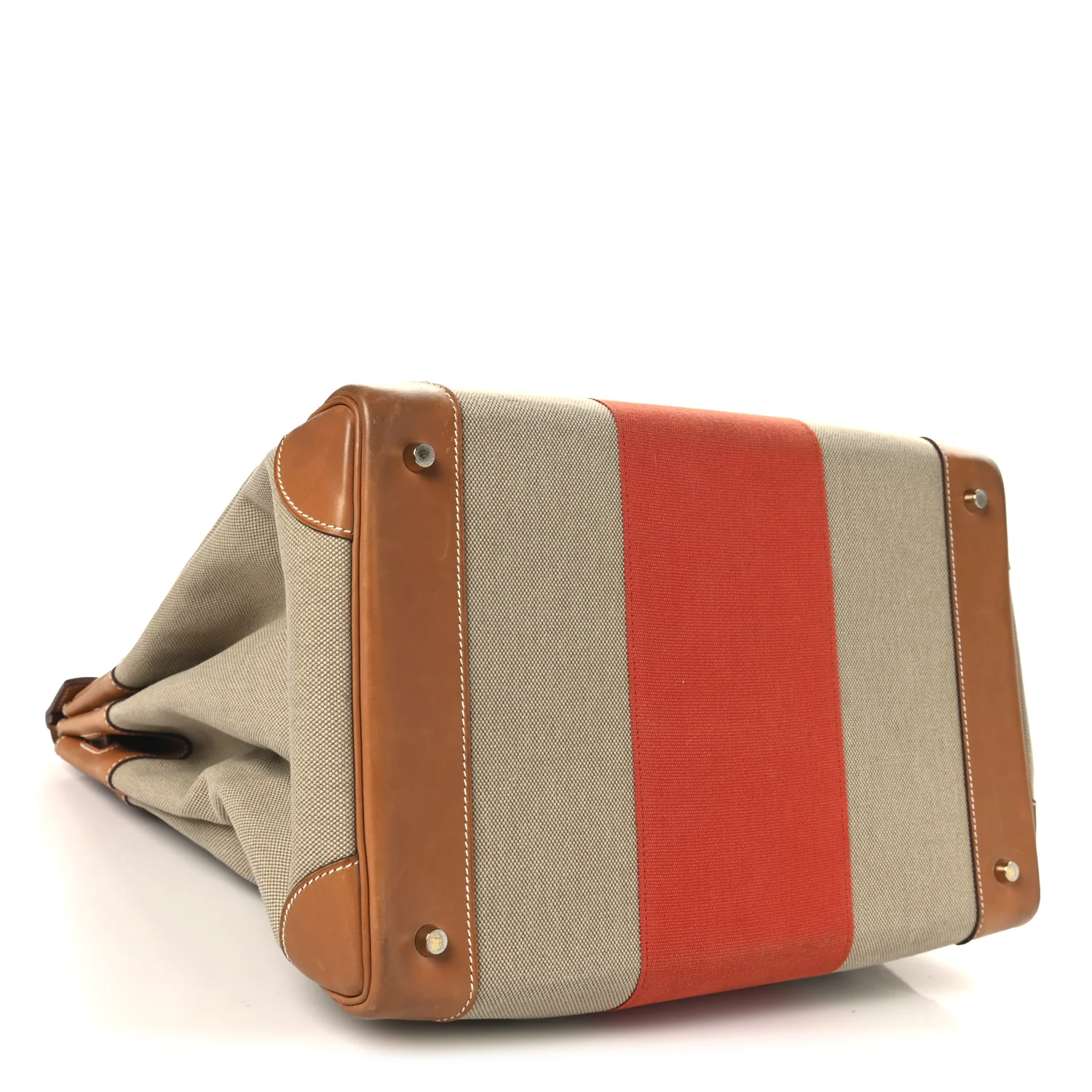 Toile Natural Barenia Flag HAC Birkin 40 Fauve Paprika - Image 3