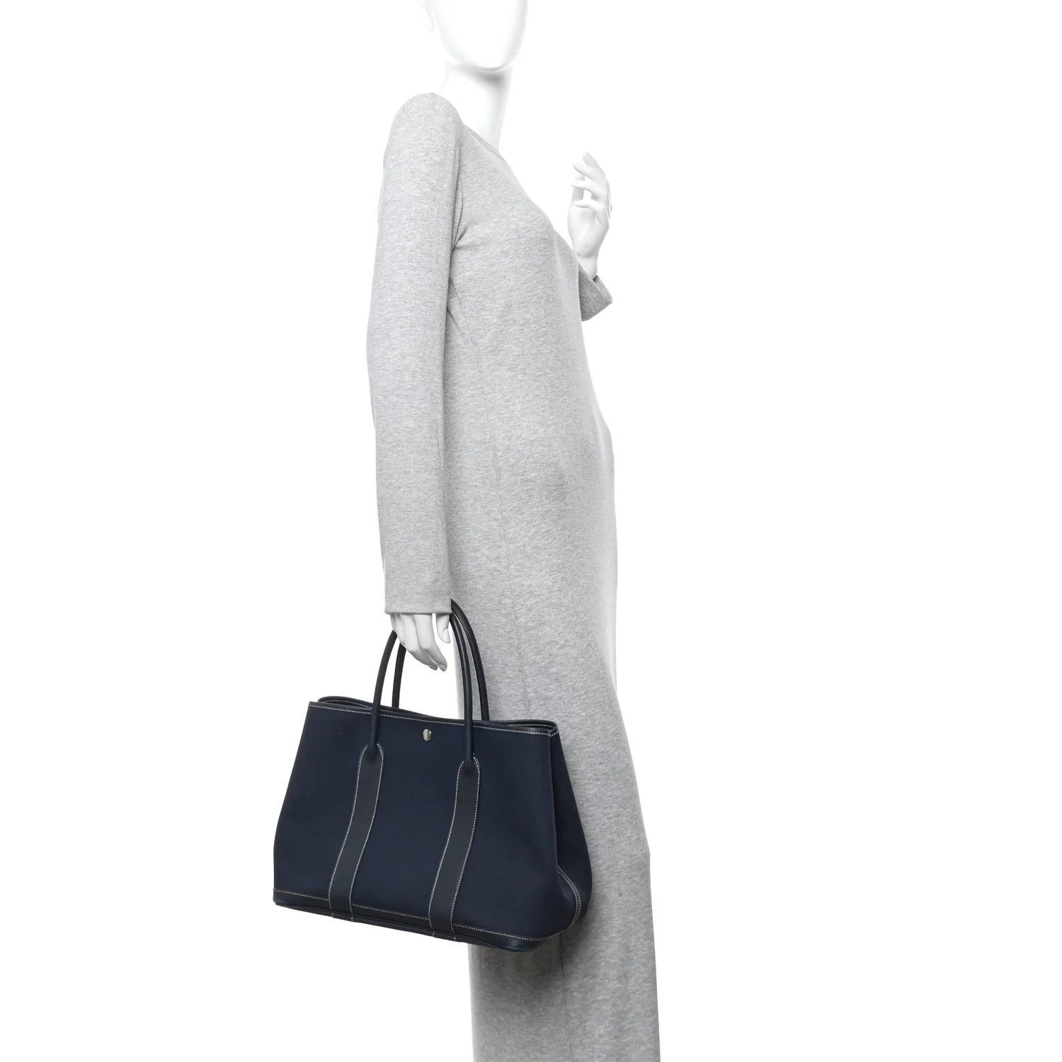 Toile Negonda Garden Party Tote 36 MM Bleu Marine - Image 2