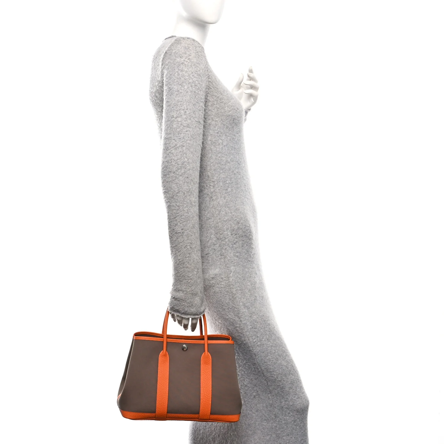 Toile Officier Negonda Garden Party Tote 30 Etoupe Orange - Image 2