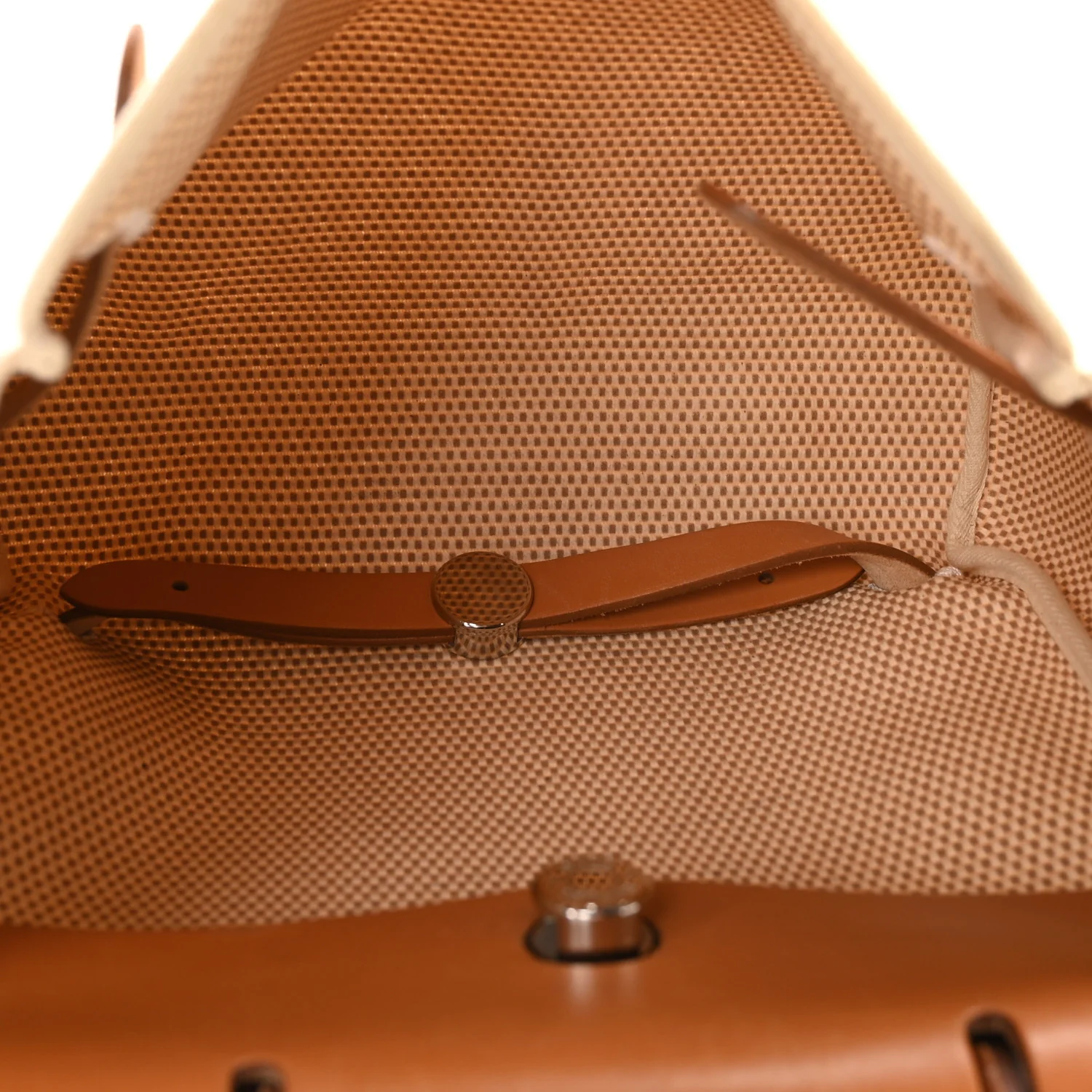Toile Vache Calfskin Herbag 30 PM Backpack Natural - Image 6