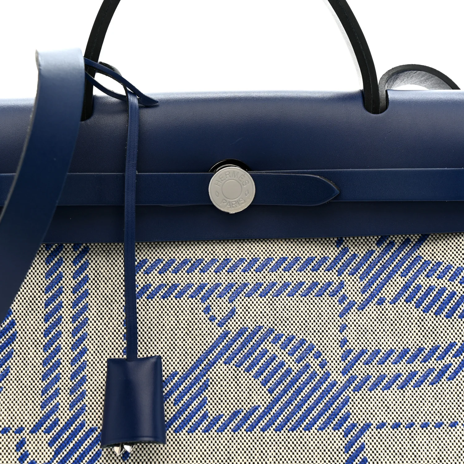 Vache Hunter Toile H Brides de Gala Herbag Zip Retourne 31 PM Bleu De France Ecru Bleu Saphir - Image 16