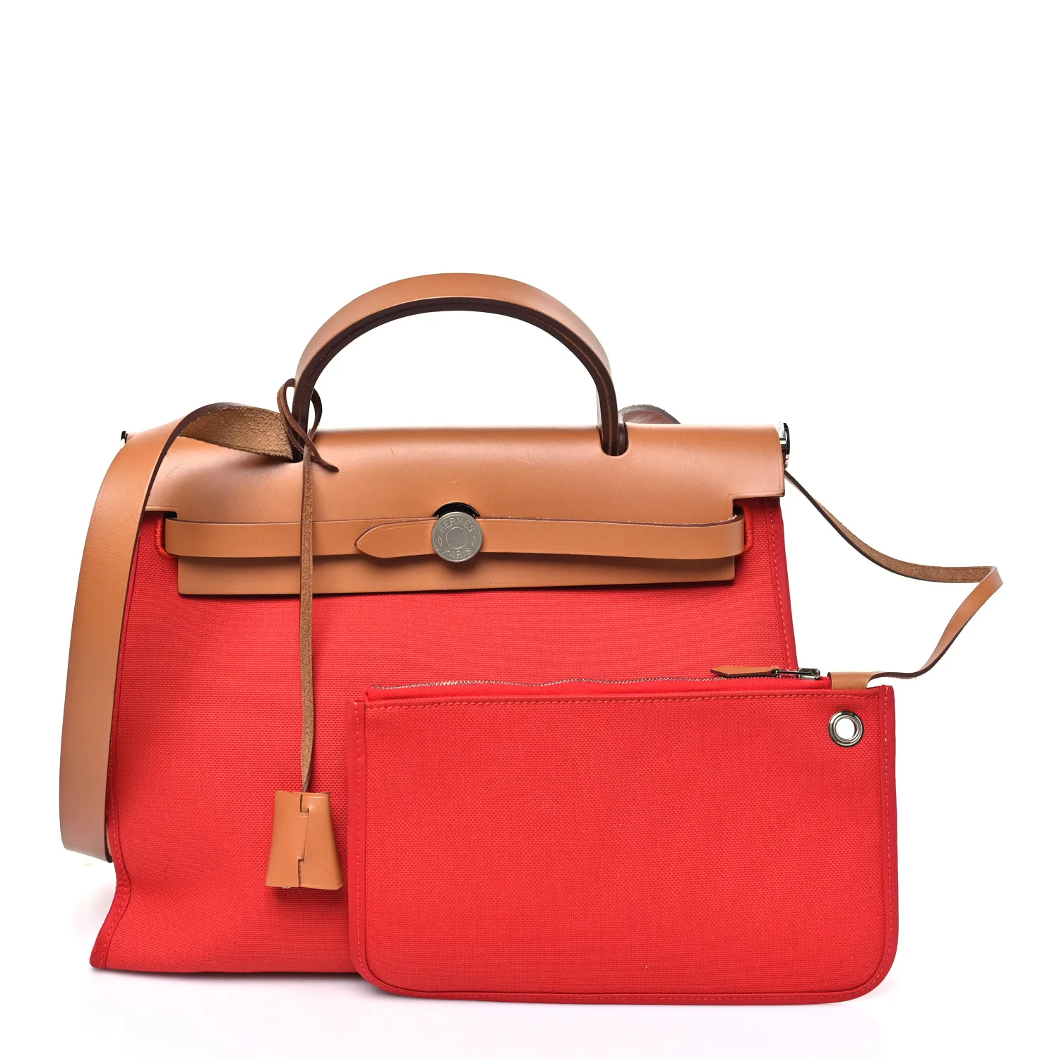 Vache Hunter Toile Herbag Zip 31 PM Rouge Tomate Natural - Image 3