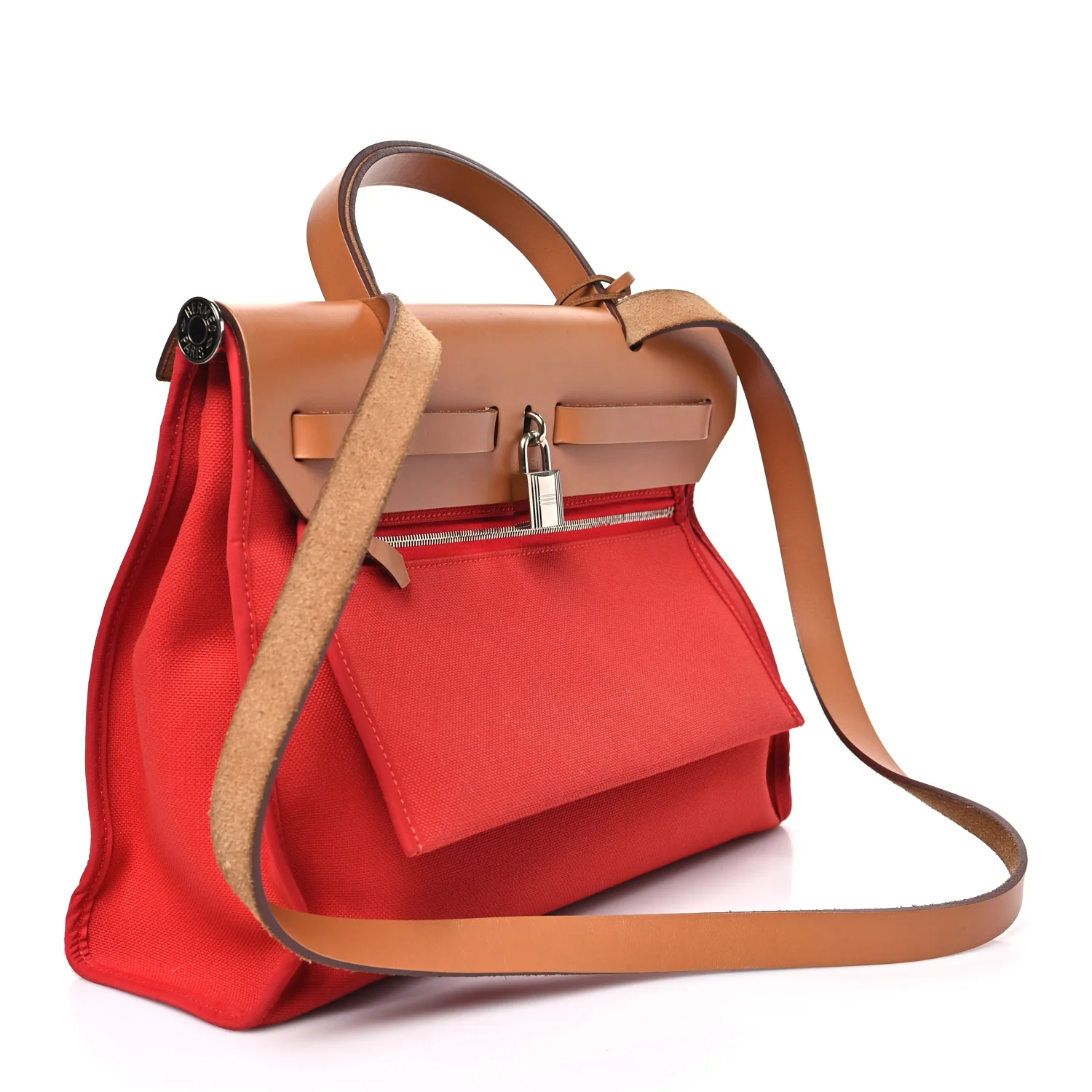 Vache Hunter Toile Herbag Zip 31 PM Rouge Tomate Natural - Image 4