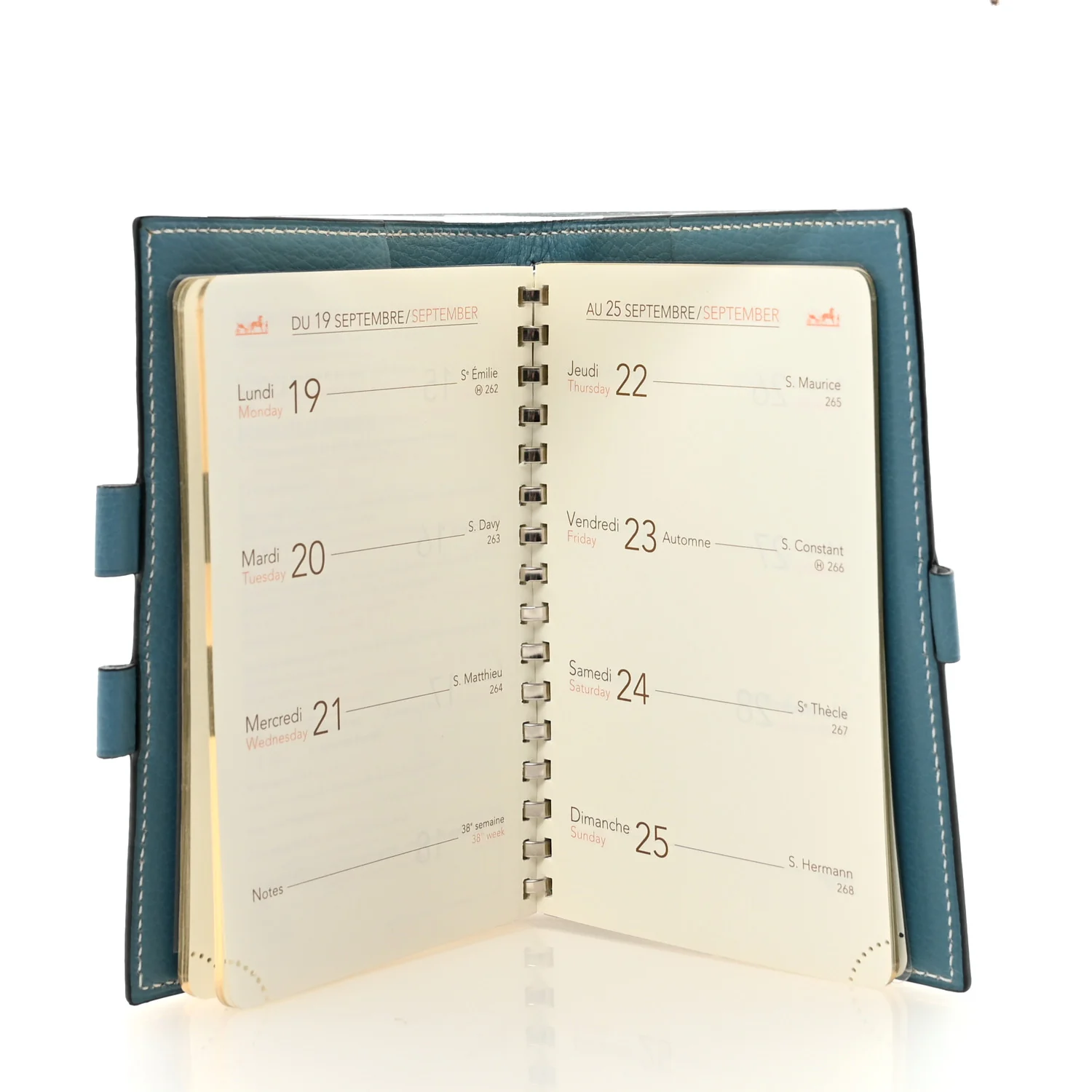 Veau Rodeo Globe Trotter Agenda Cover PM Blue Jean - Image 5