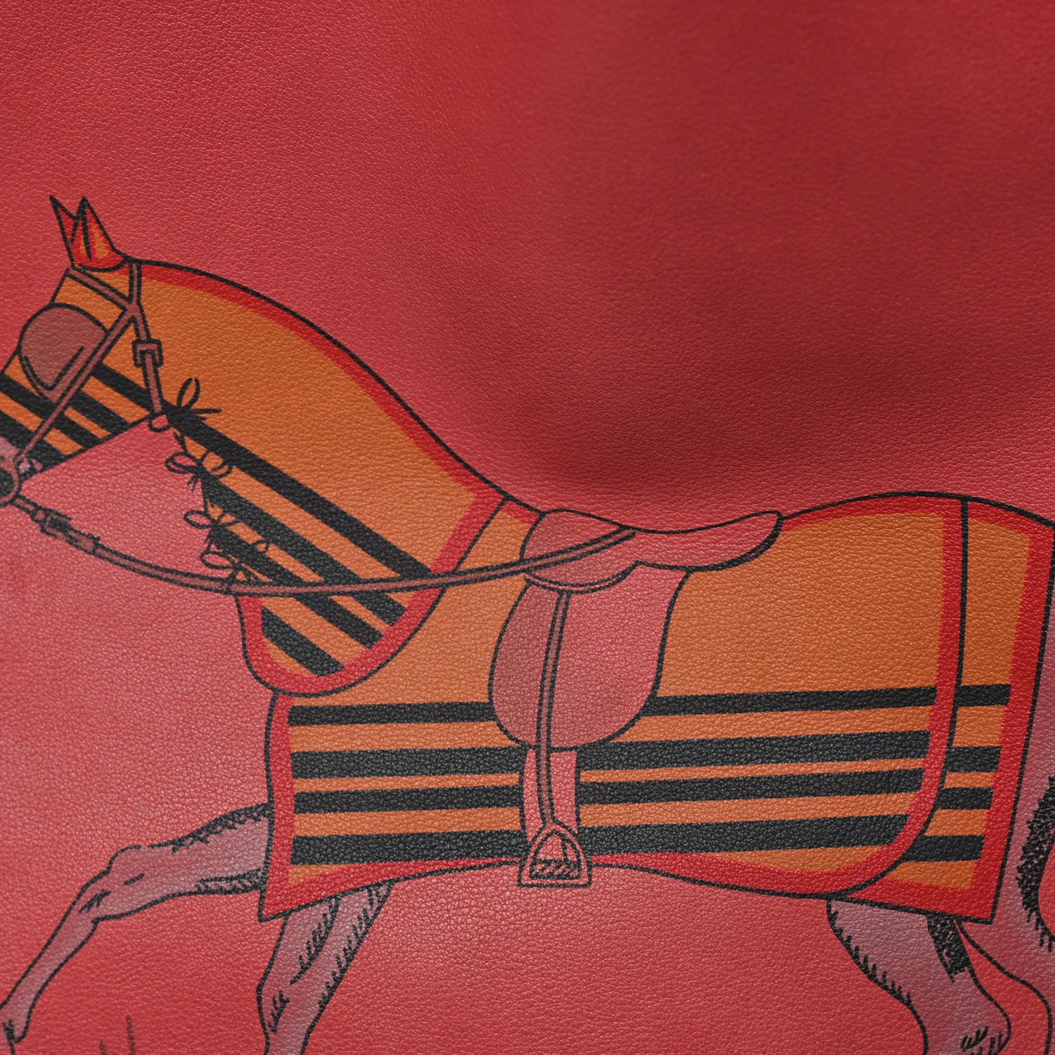 Veau Sikkim Horse Print Double Sens 36 Reversible Tote - Image 9