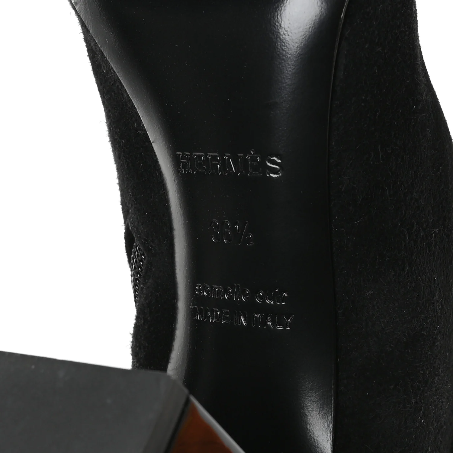 Velvet Goatskin Betty 60 Boots 36.5 Black - Image 6