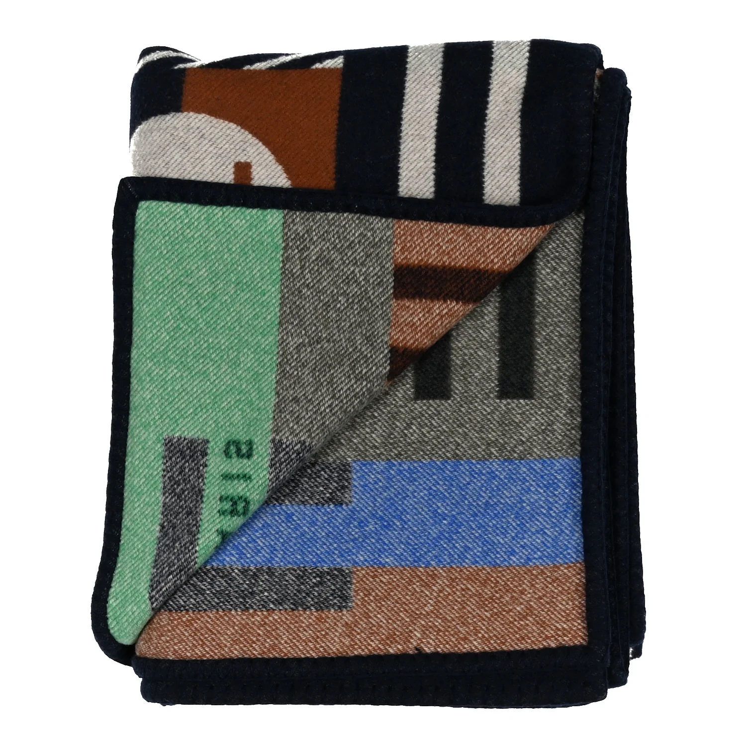 Wool Cashmere Avalon Enigmatic Blanket Navy - Image 2