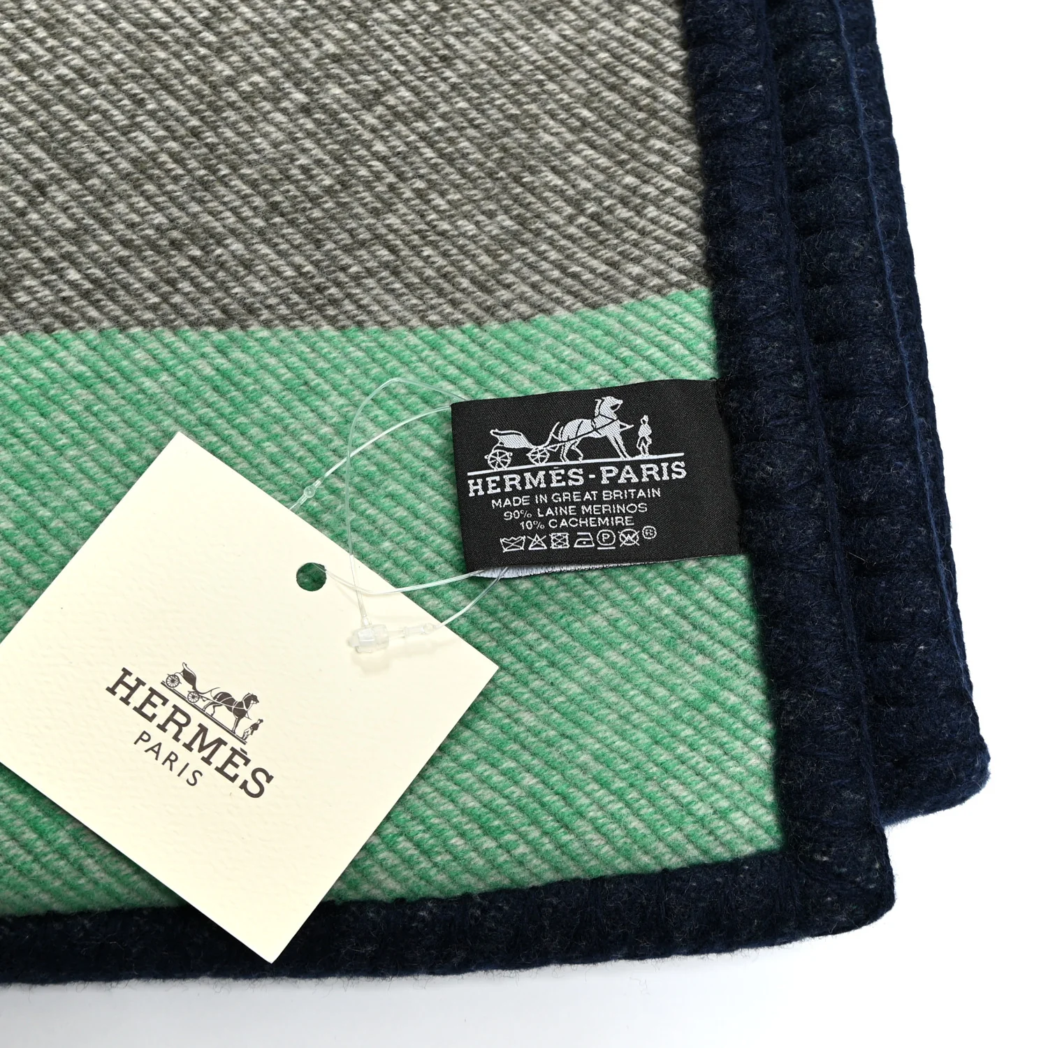 Wool Cashmere Avalon Enigmatic Blanket Navy - Image 4
