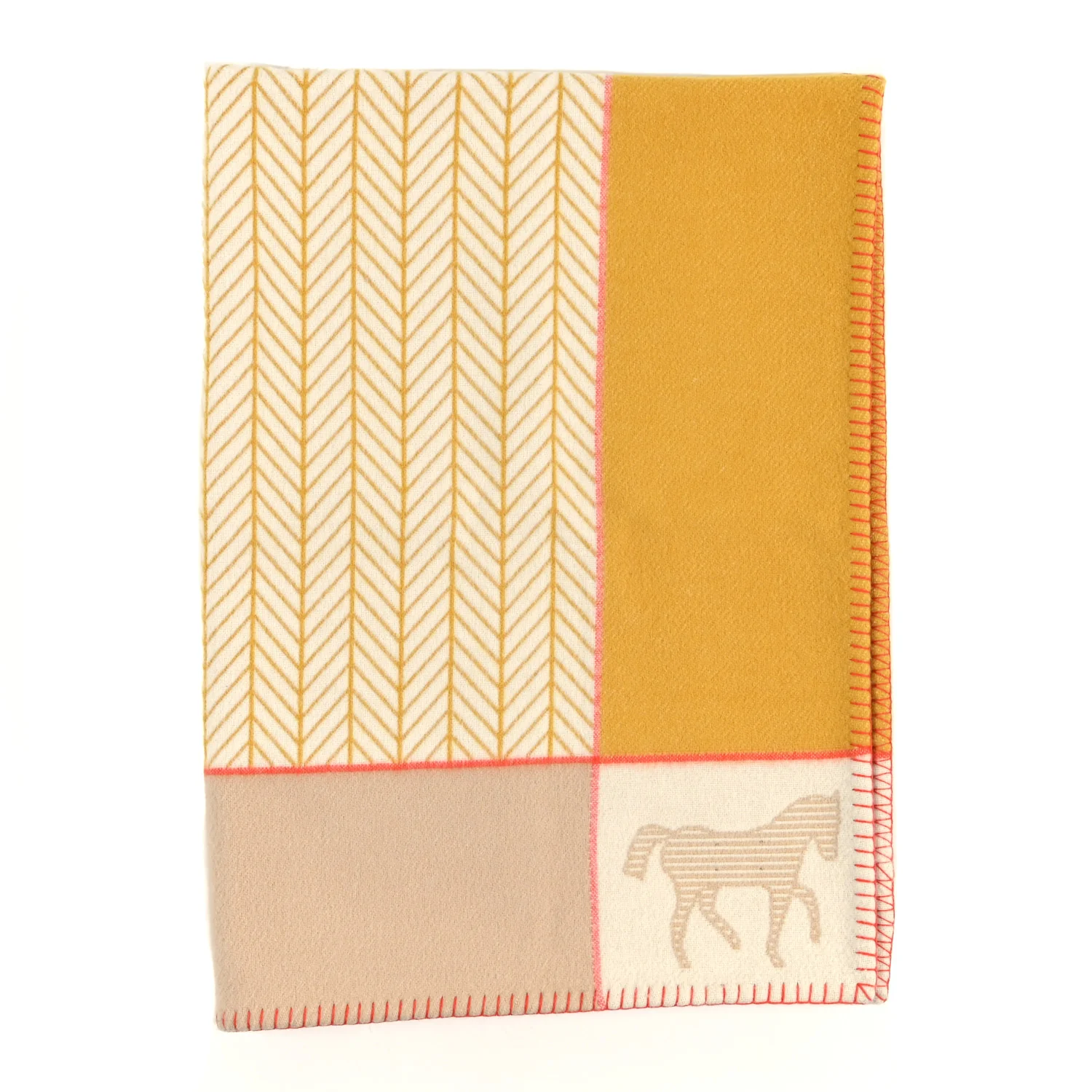 Wool Cashmere Avalon Les Cabanes Blanket Ambre Naturel