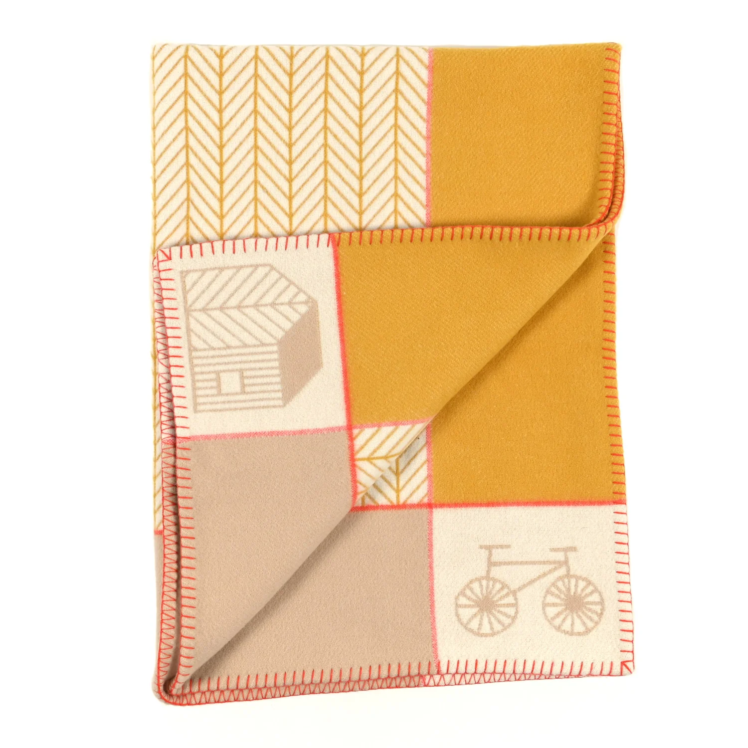 Wool Cashmere Avalon Les Cabanes Blanket Ambre Naturel - Image 2