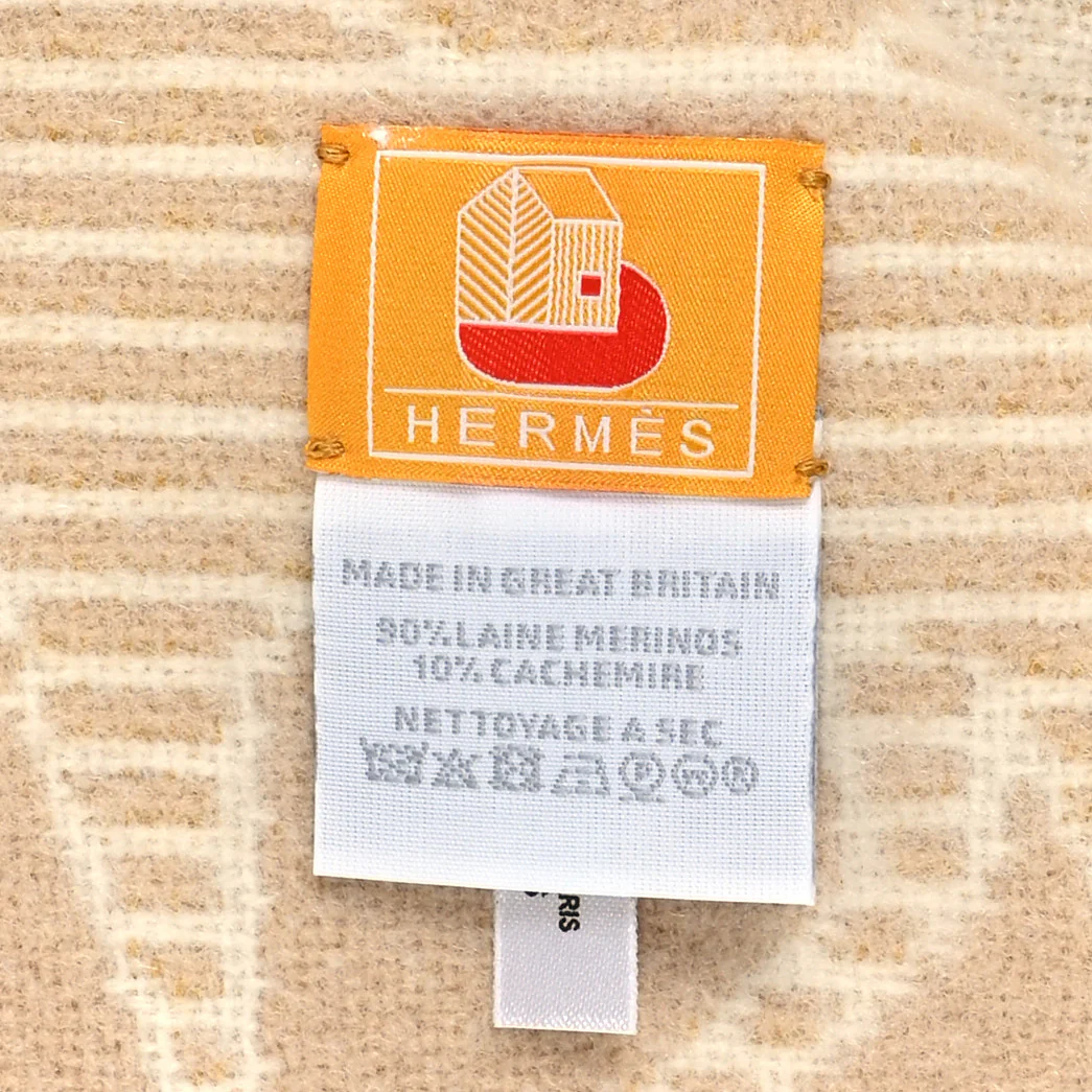 Wool Cashmere Avalon Les Cabanes Blanket Ambre Naturel - Image 3