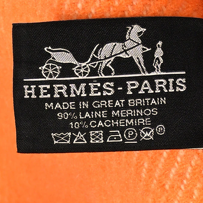 Wool Cashmere H Riviera Blanket Terracotta - Image 3