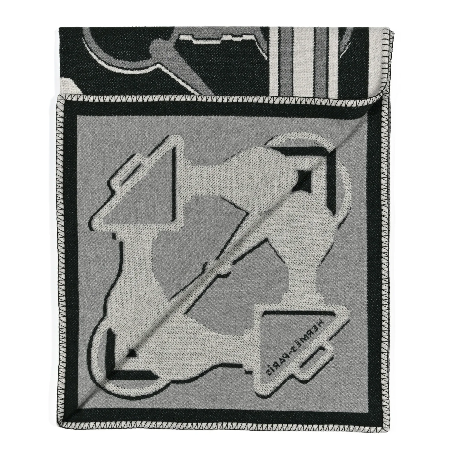 Wool Cashmere Plaid Tatersale Blanket - Image 4