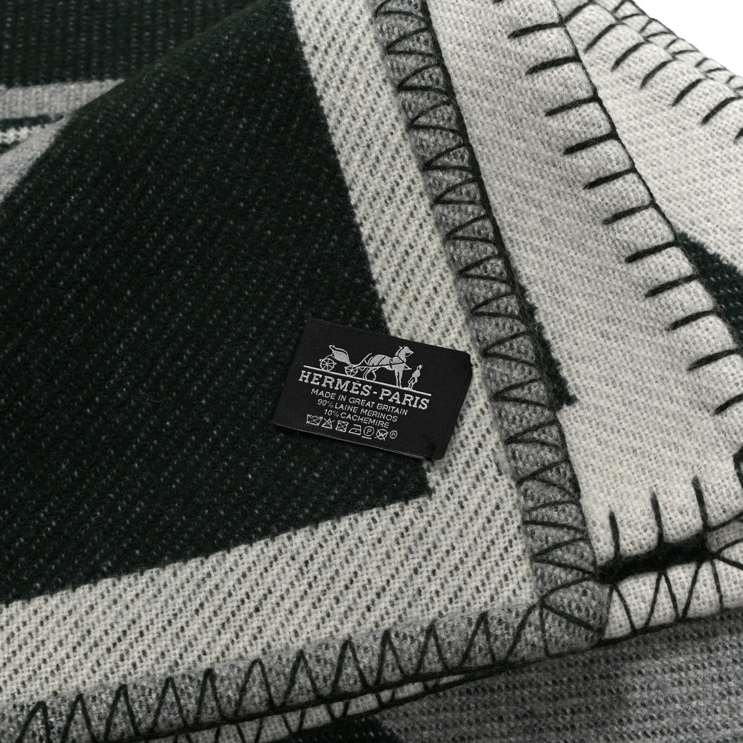Wool Cashmere Plaid Tatersale Blanket - Image 6