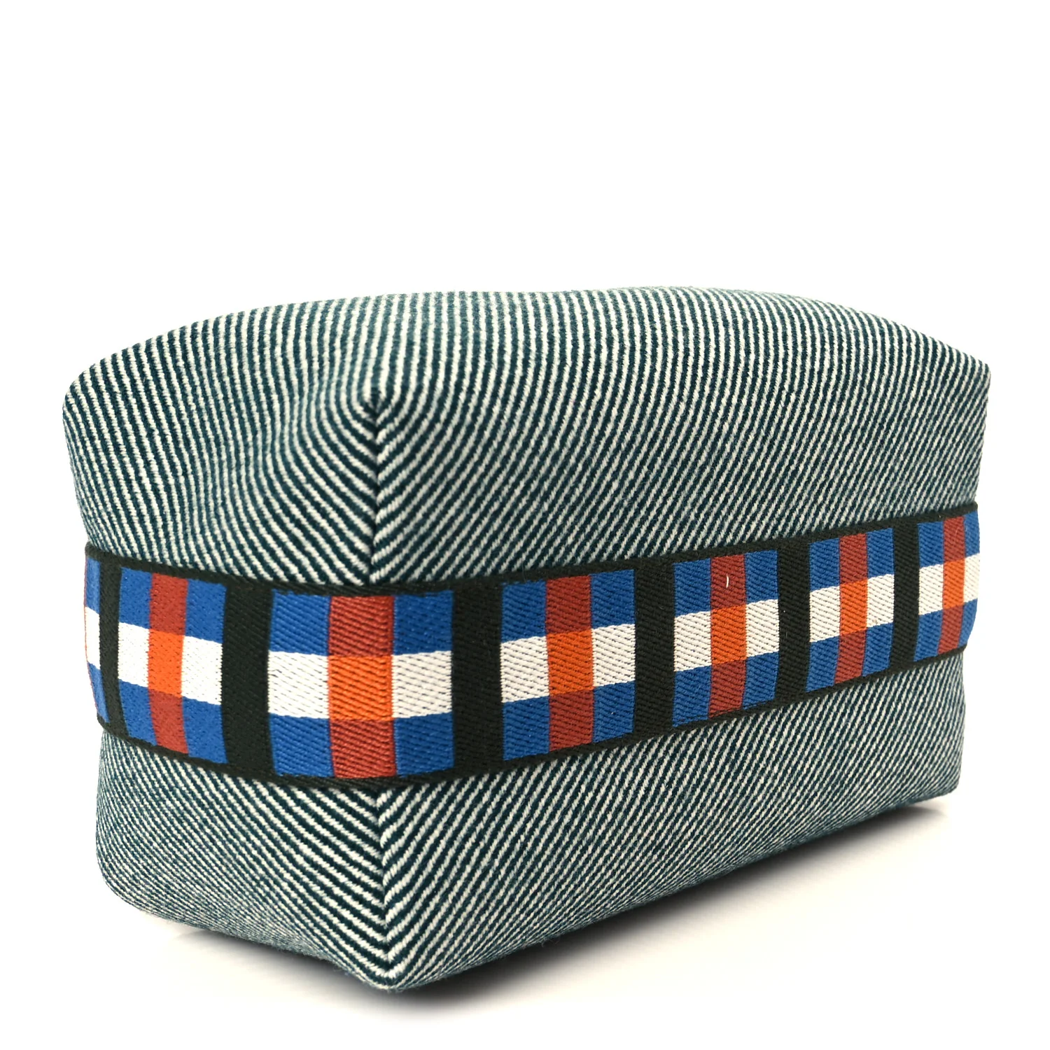Wool Small Bride-A-Brac H Natte Pouch Bleu - Image 4