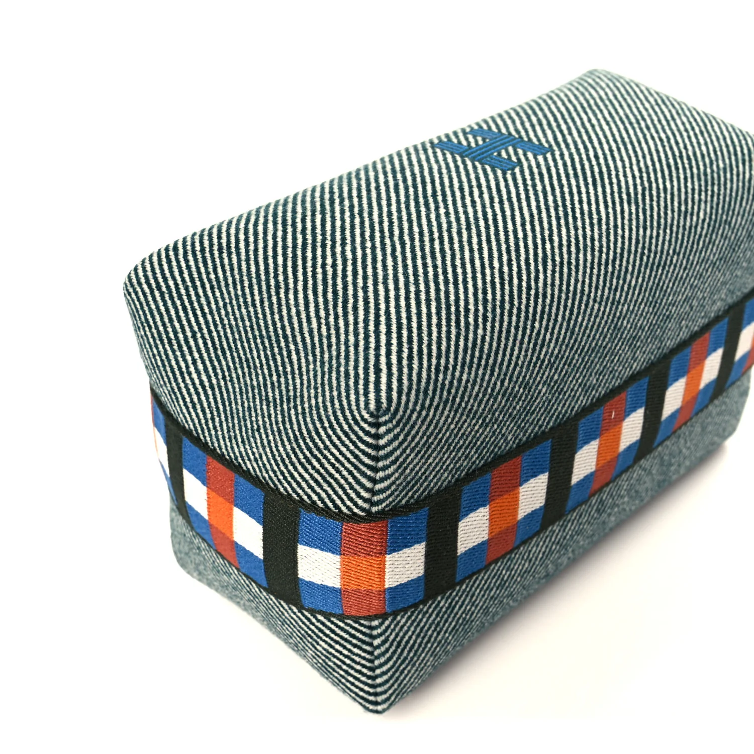 Wool Small Bride-A-Brac H Natte Pouch Bleu - Image 8