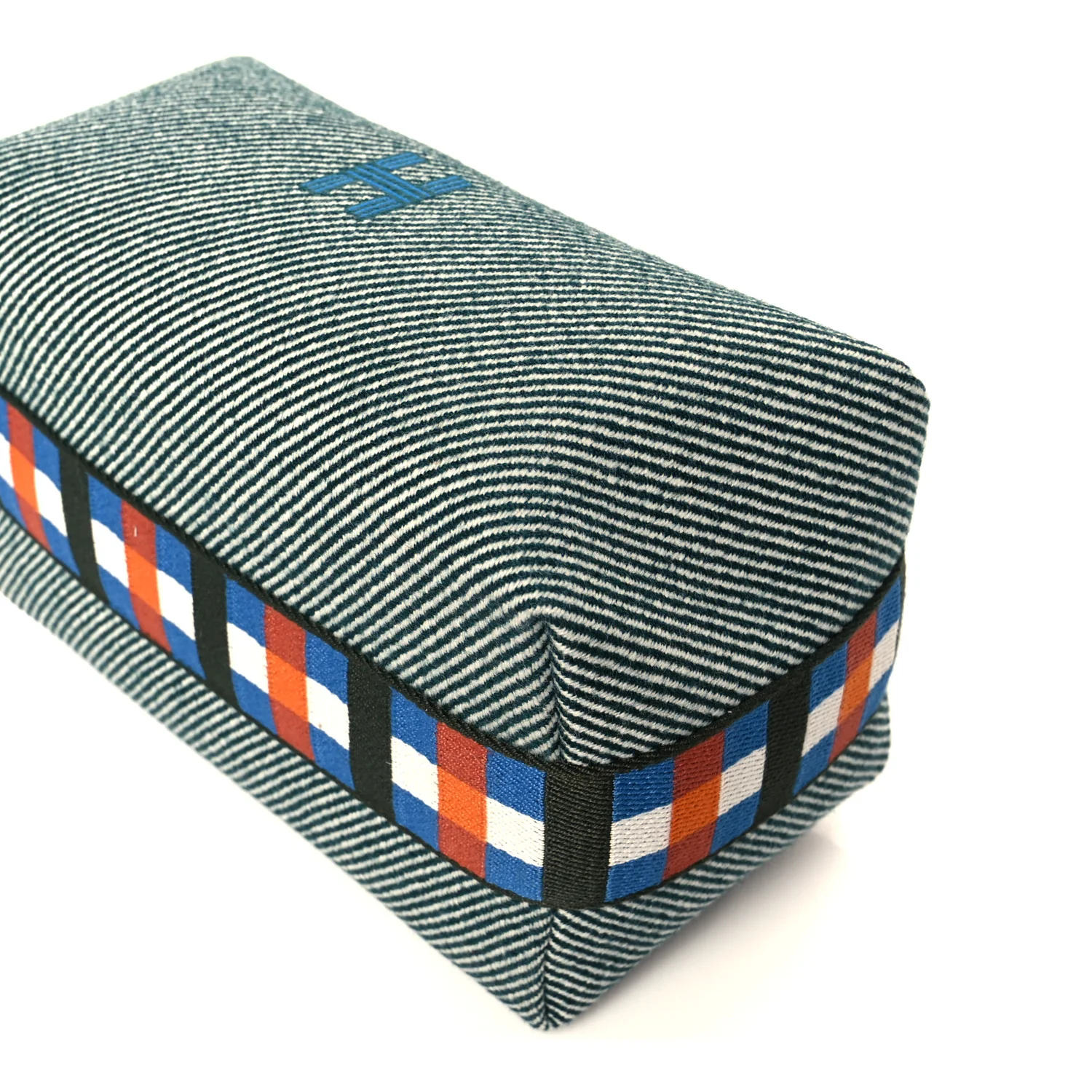 Wool Small Bride-A-Brac H Natte Pouch Bleu - Image 9