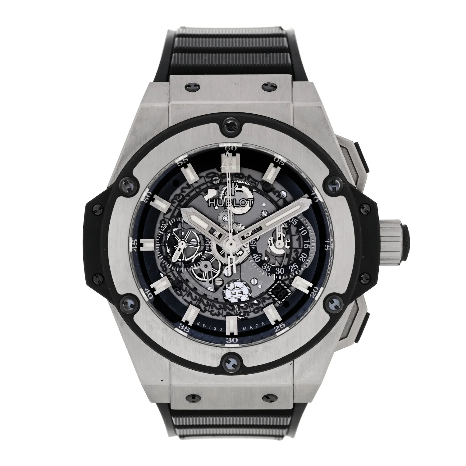 Titanium Rubber 48mm King Power Unico Automatic Watch Silver 701.NX.0170.RX