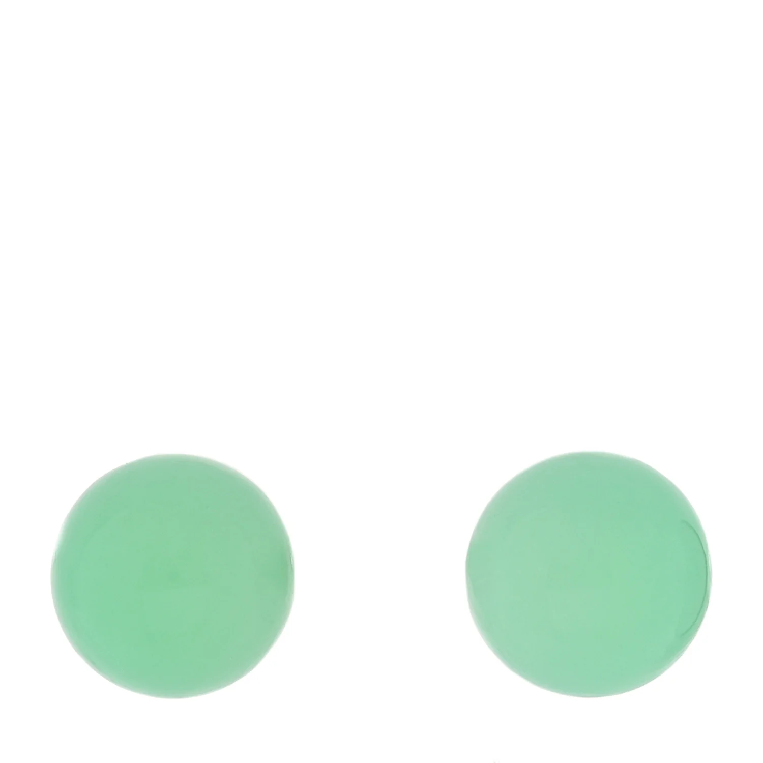 18K Yellow Gold Chrysoprase Large Gumball Stud Earrings