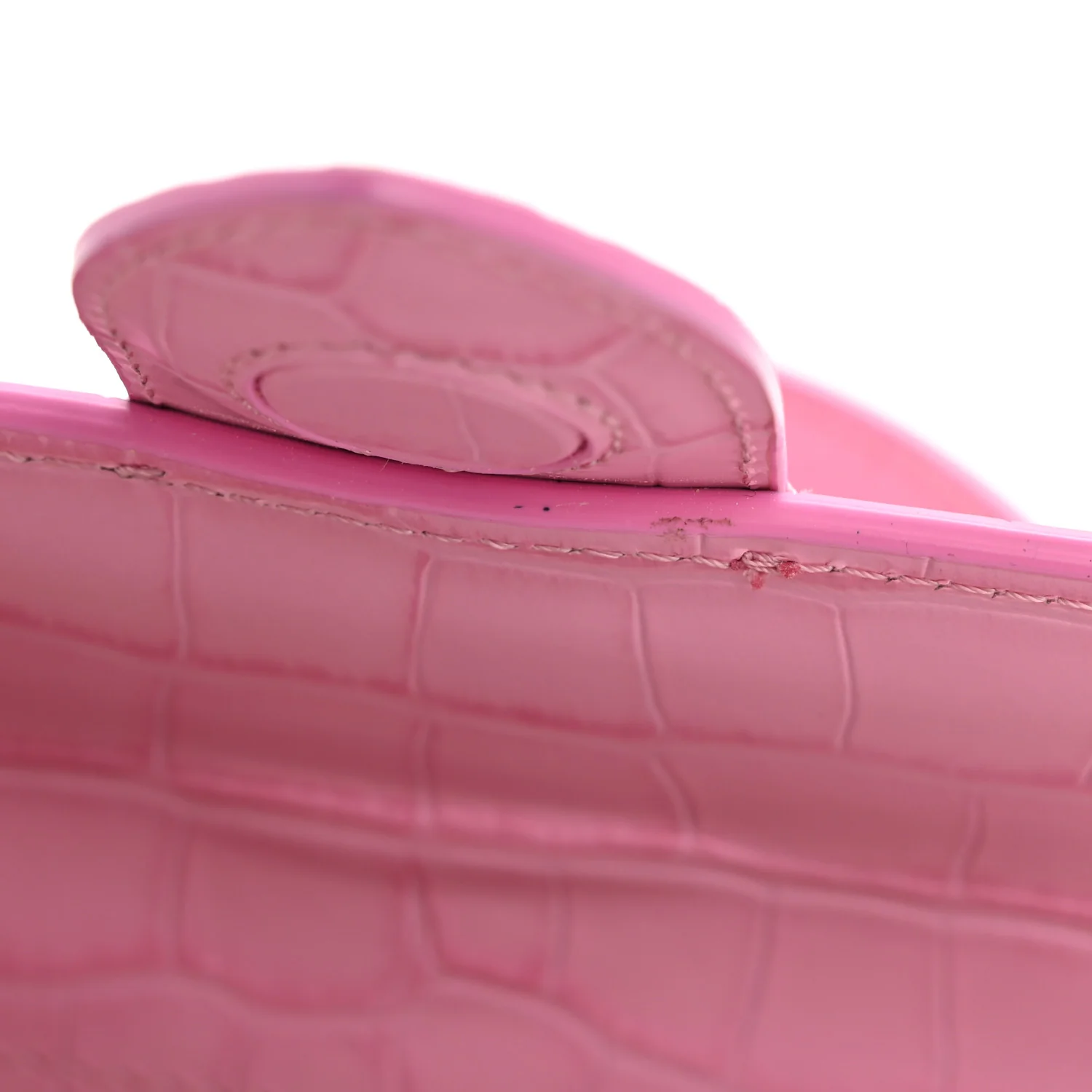 Calfskin Crocodile Embossed Le Bambino Pink - Image 11