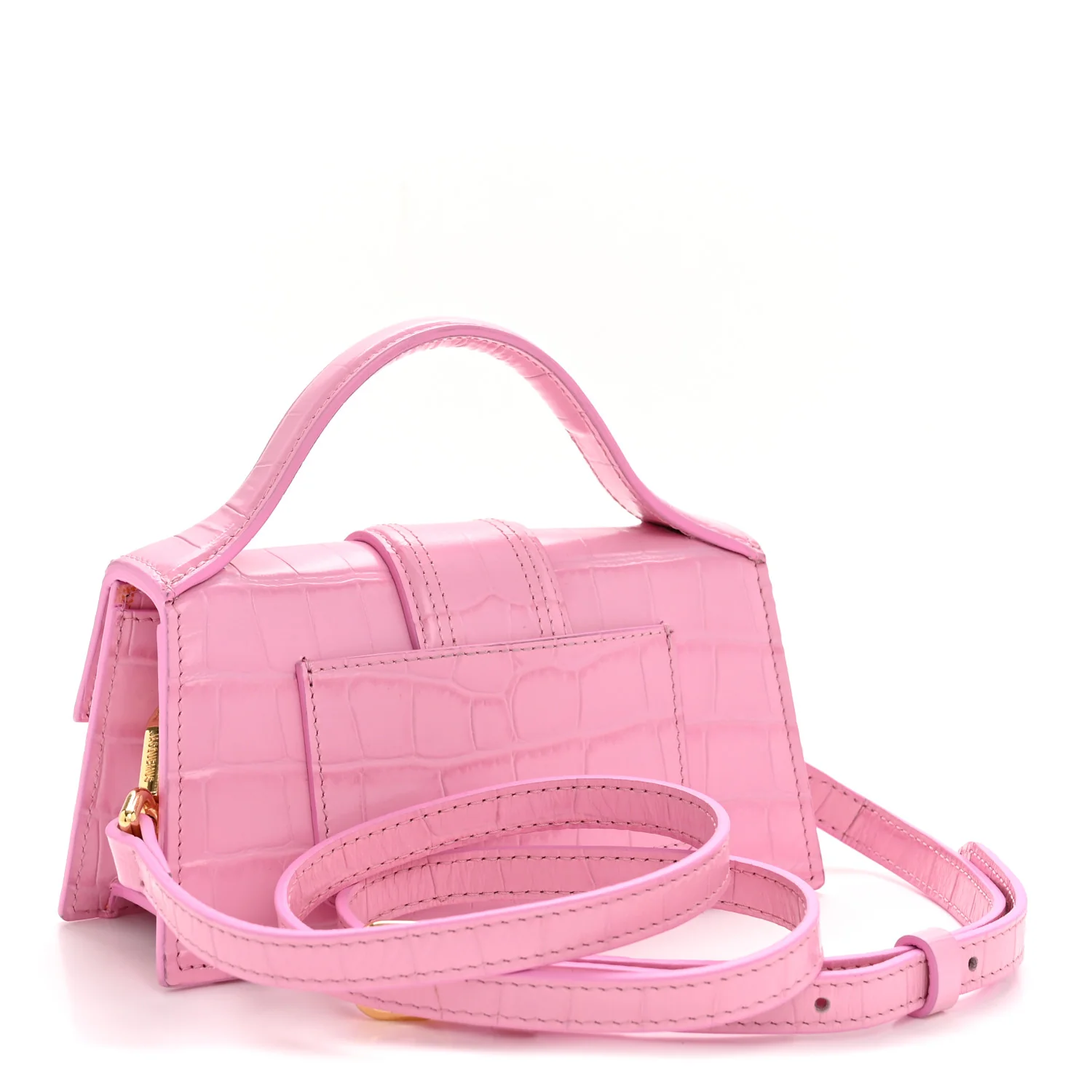 Calfskin Crocodile Embossed Le Bambino Pink - Image 3