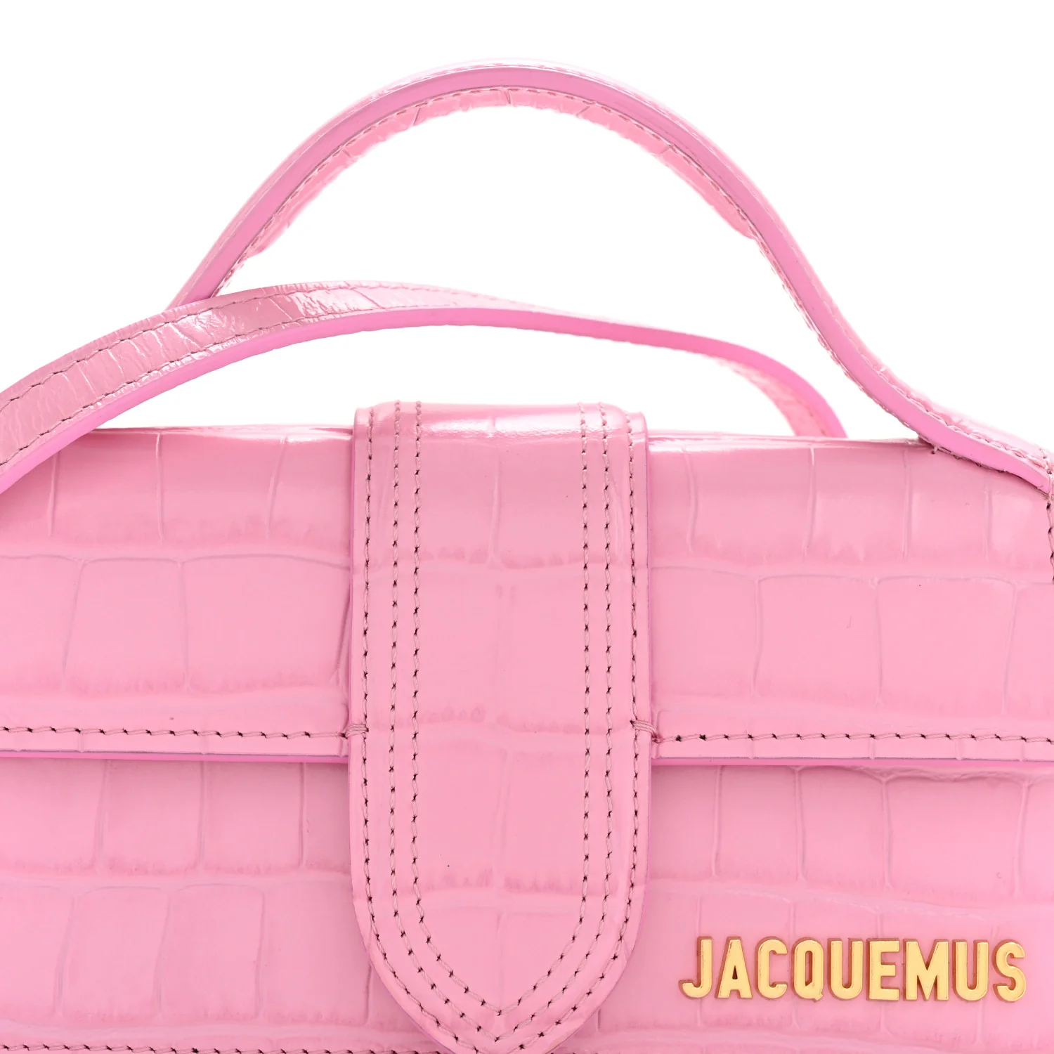 Calfskin Crocodile Embossed Le Bambino Pink - Image 7
