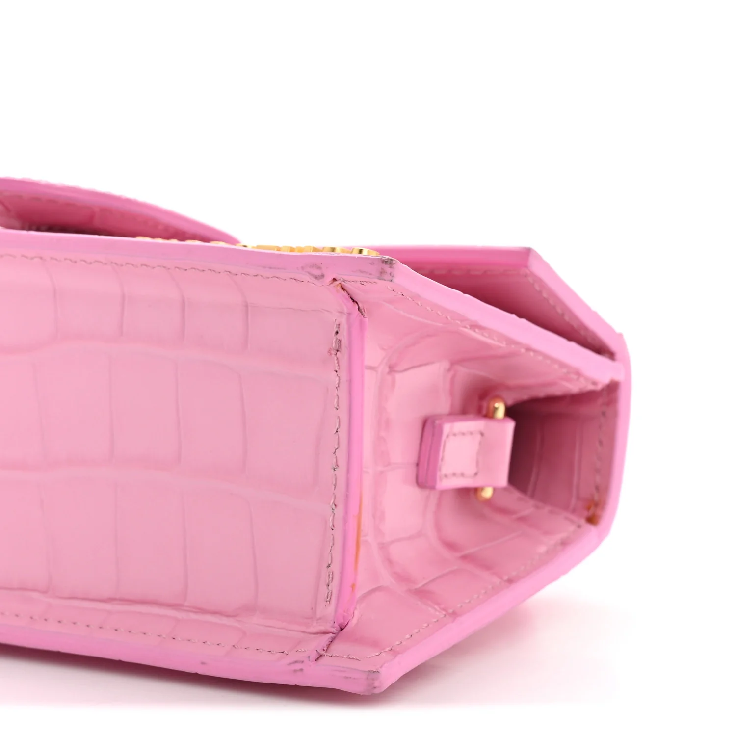 Calfskin Crocodile Embossed Le Bambino Pink - Image 9