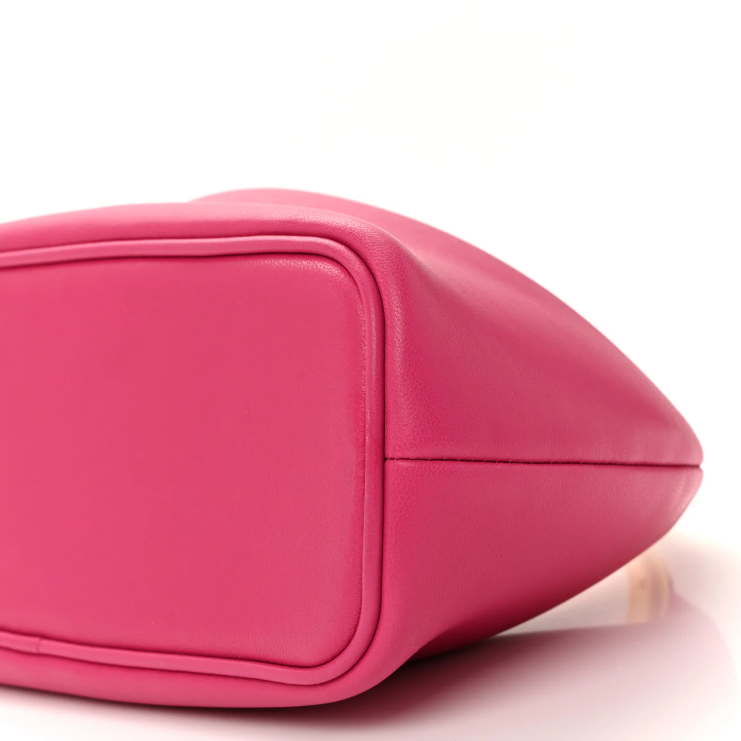 Calfskin Le Petit Calino Ring Top Handle Bag Dark Pink - Image 10