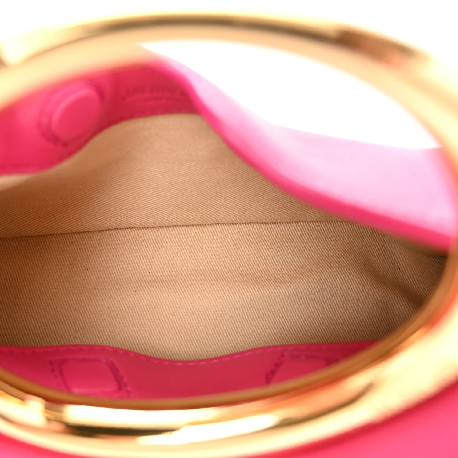 Calfskin Le Petit Calino Ring Top Handle Bag Dark Pink - Image 5