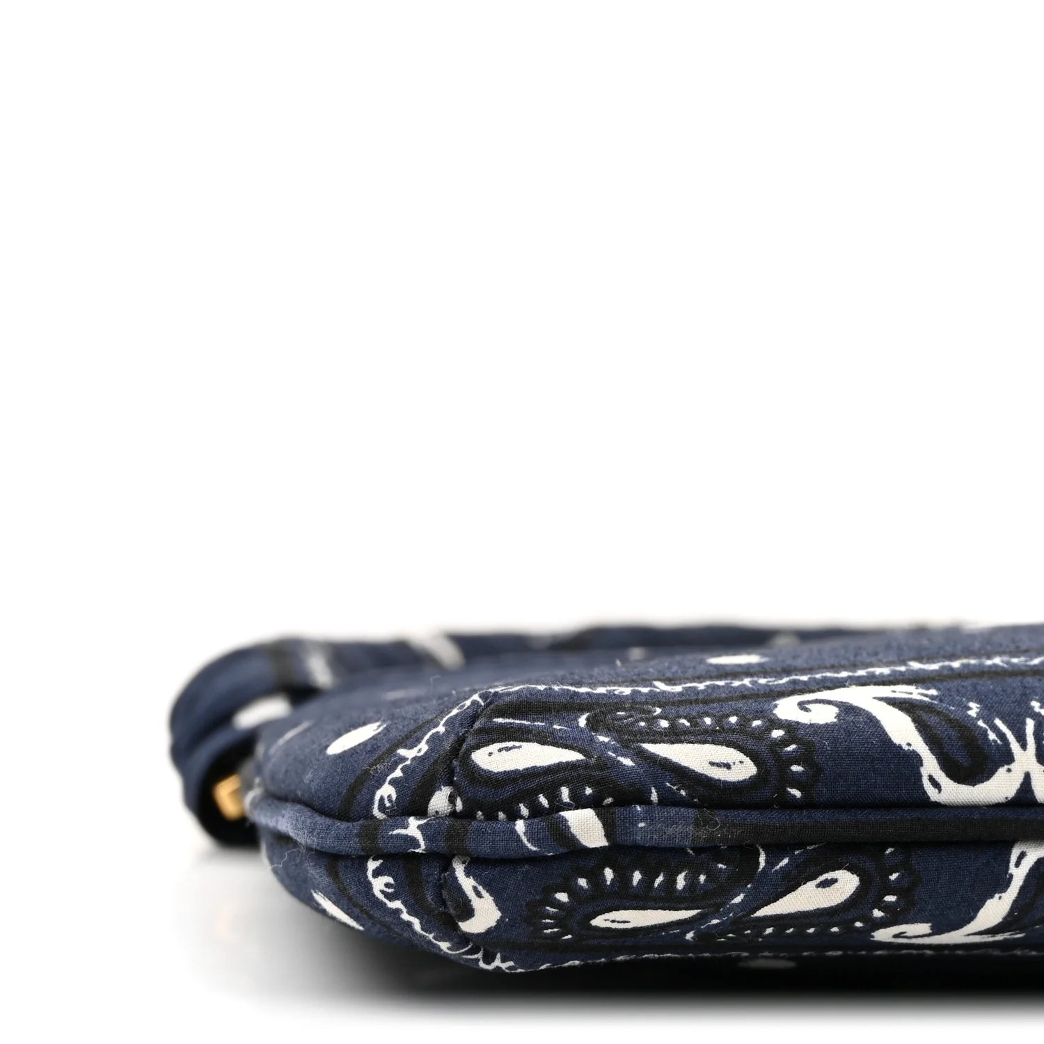 Cotton Canvas Paisley Print Le Bisou Navy - Image 8