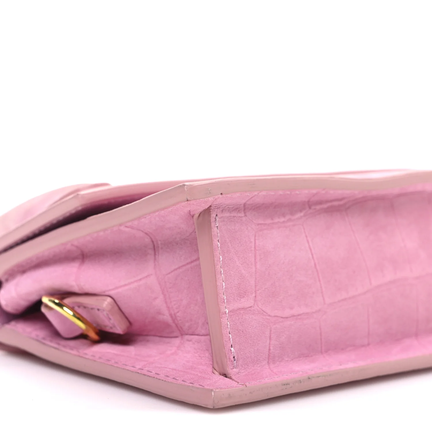 Nubuck Crocodile Embossed Le Chiquito Long Pink - Image 8