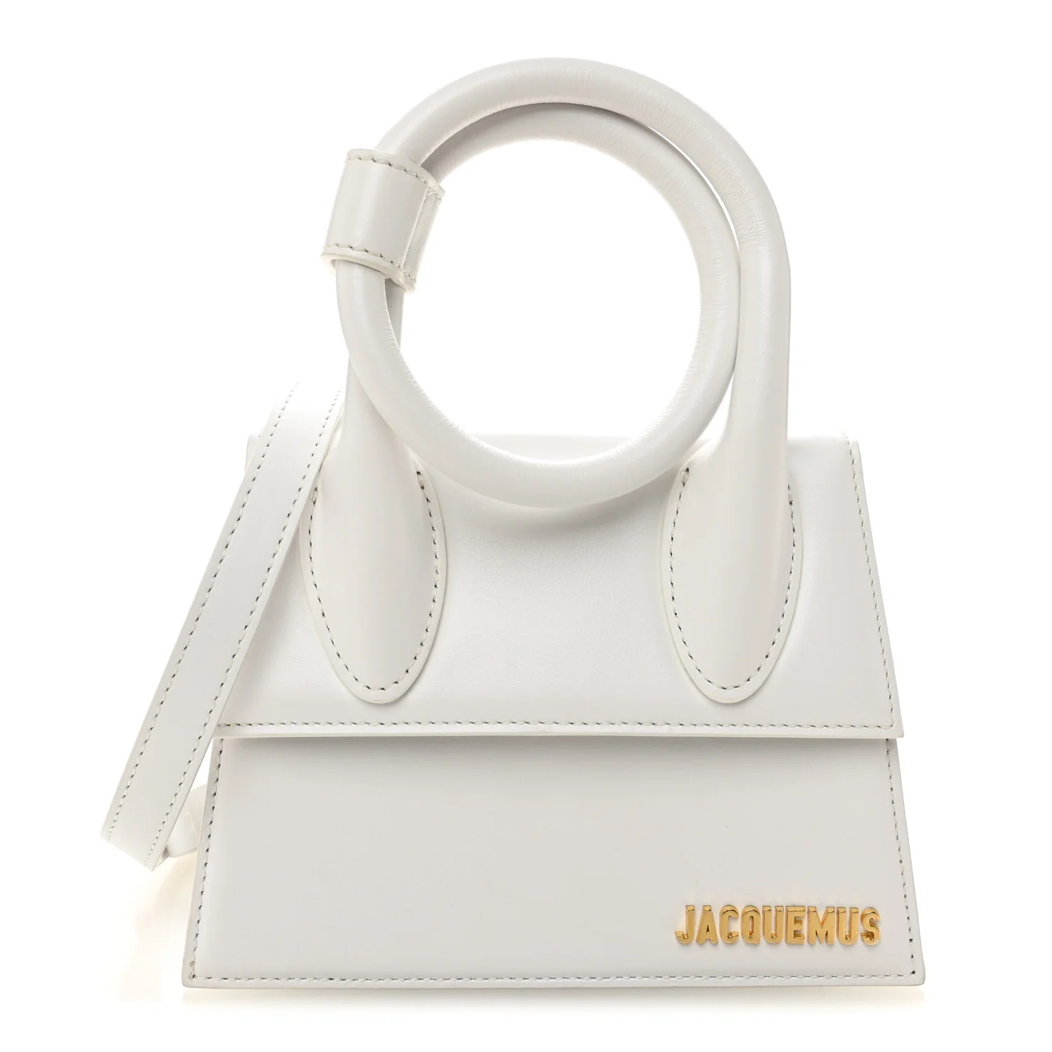 Smooth Calfskin Le Chiquito Noeud White