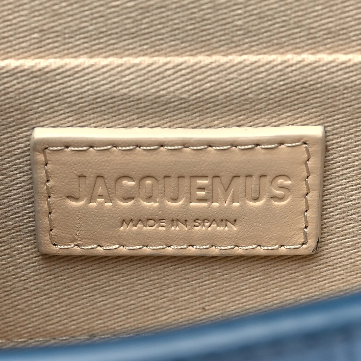 Suede Crocodile Embossed Le Chiquito Moyen Blue - Image 6