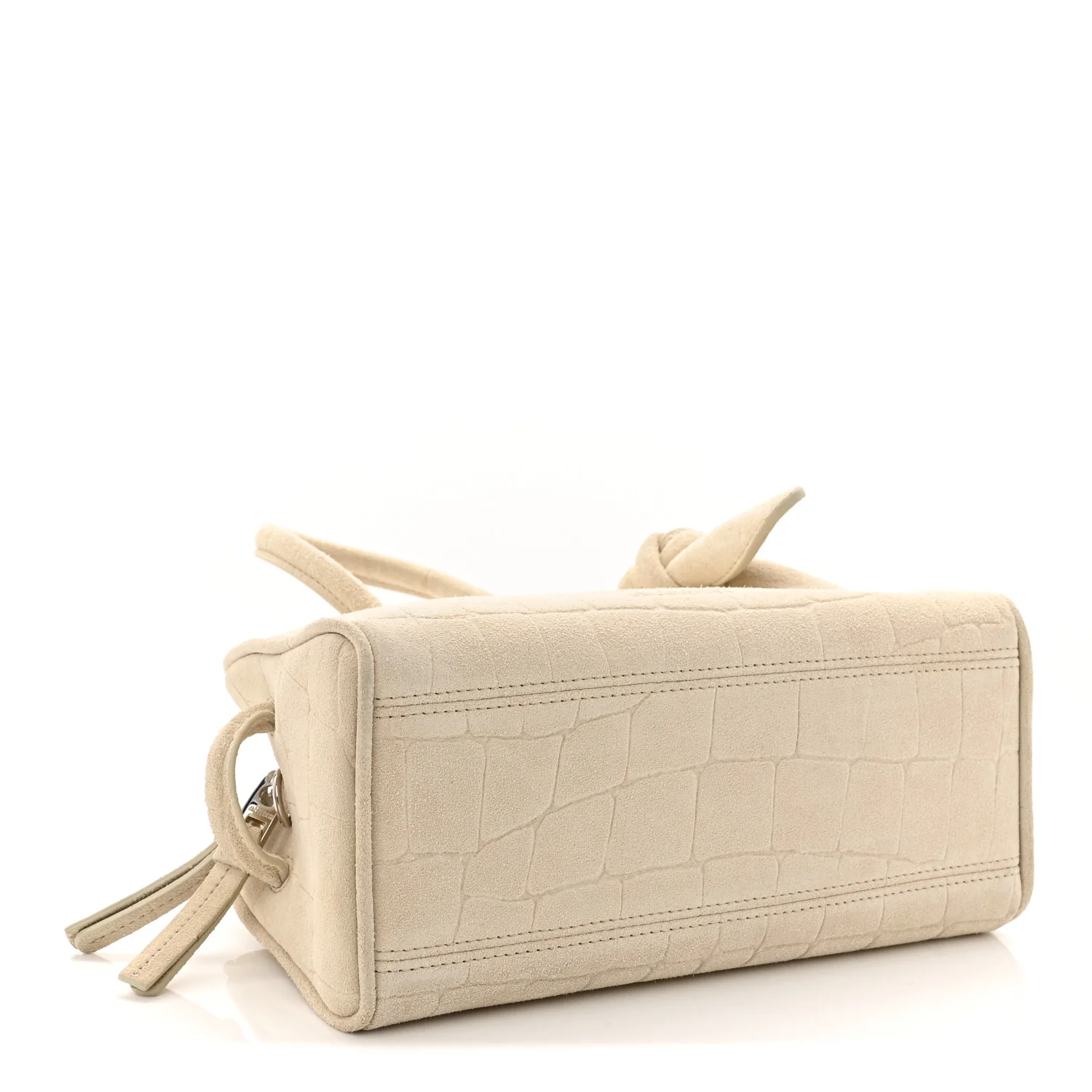 Suede Crocodile Embossed Le Petit Turismo Ivory - Image 4