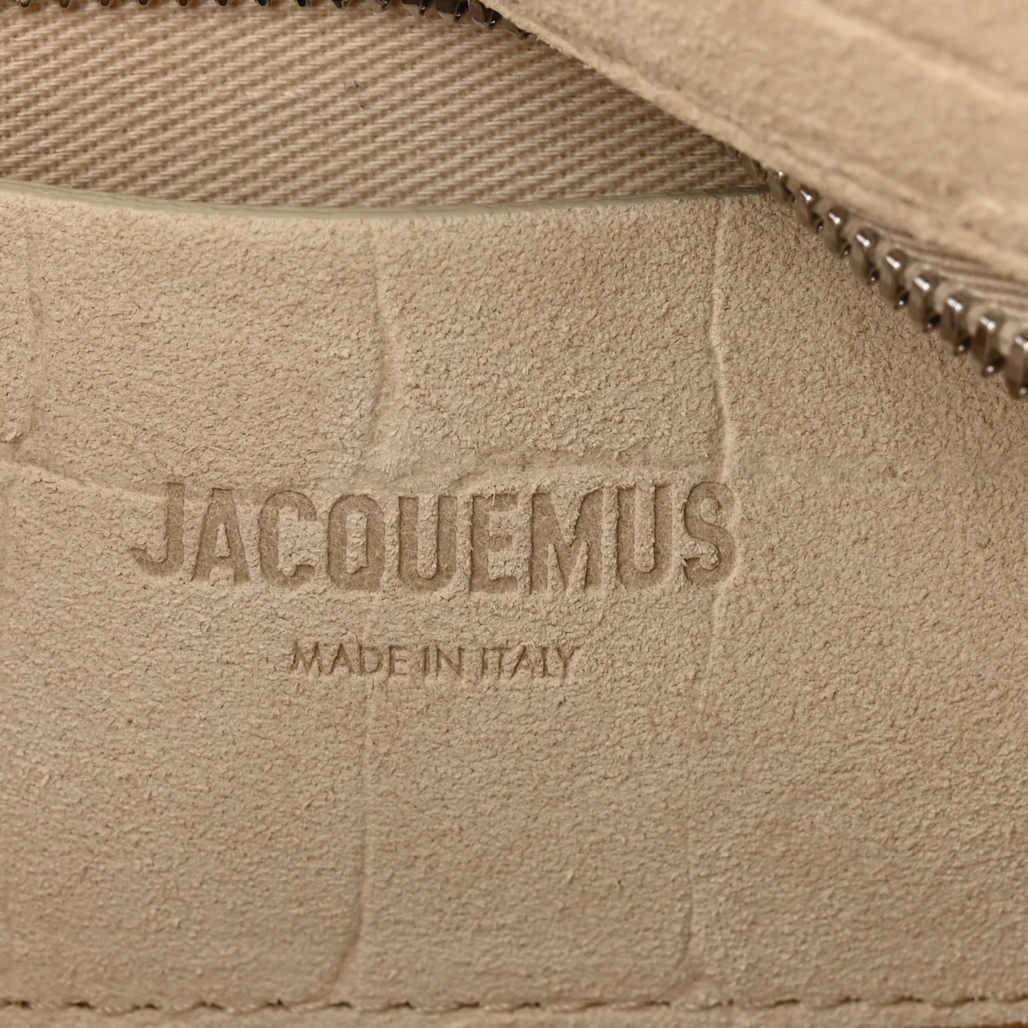 Suede Crocodile Embossed Le Petit Turismo Ivory - Image 6