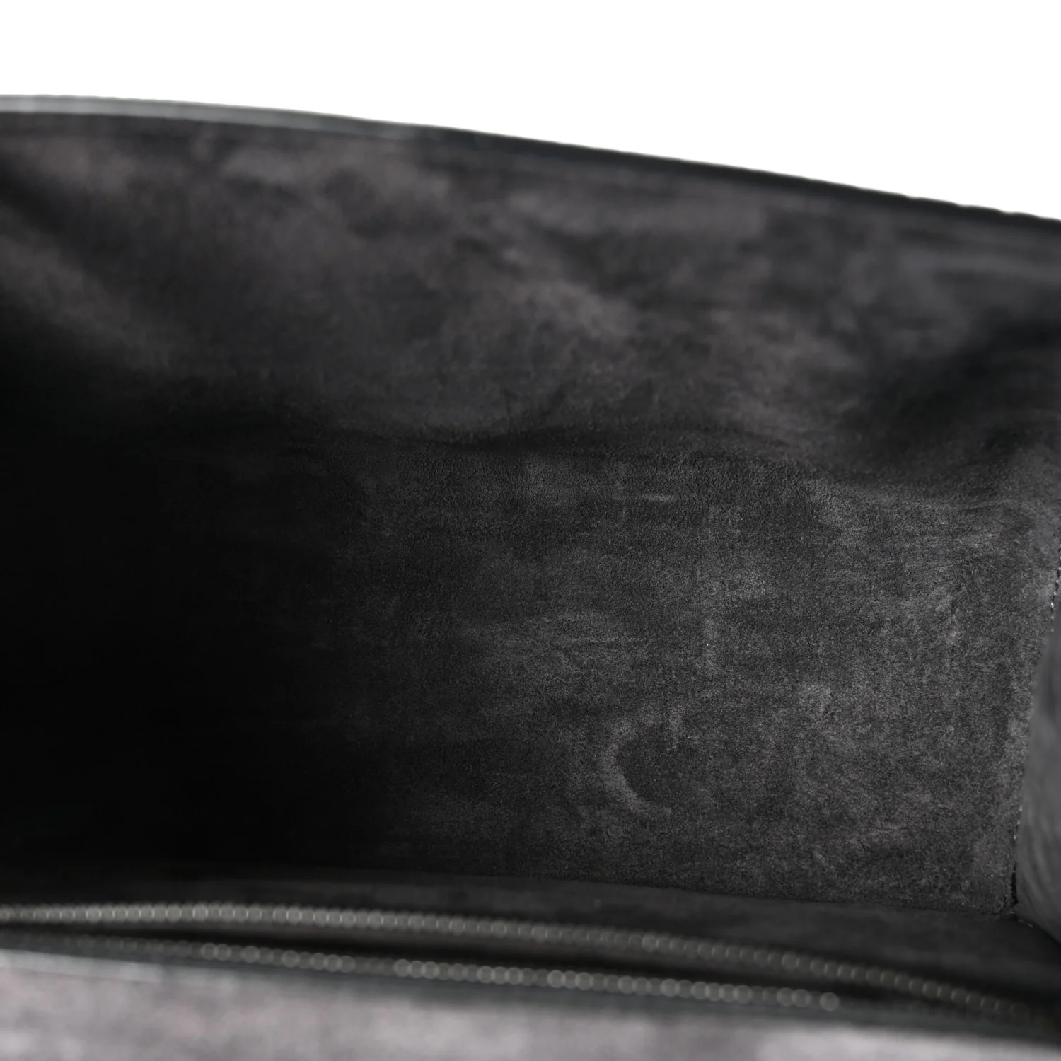 Calfskin Crocodile Embossed Madeline Top Handle Black - Image 5