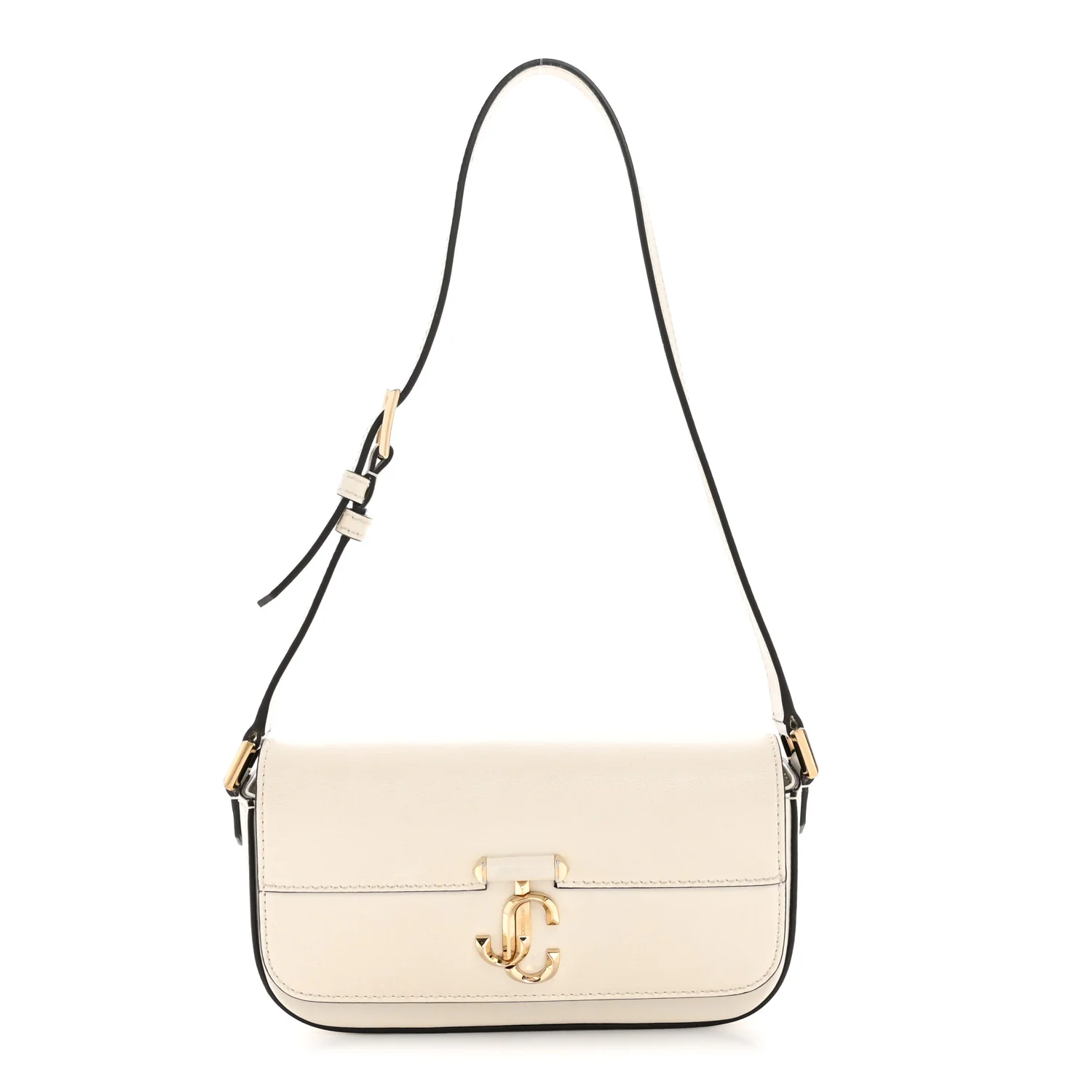 Calfskin Mini Avenue Shoulder Bag White