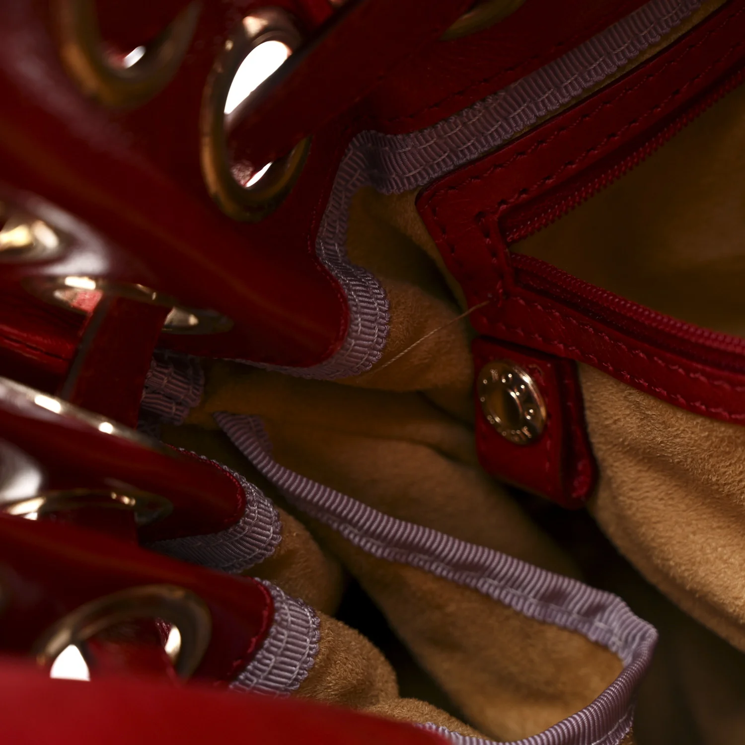 Calfskin Ramona Tote Red - Image 12