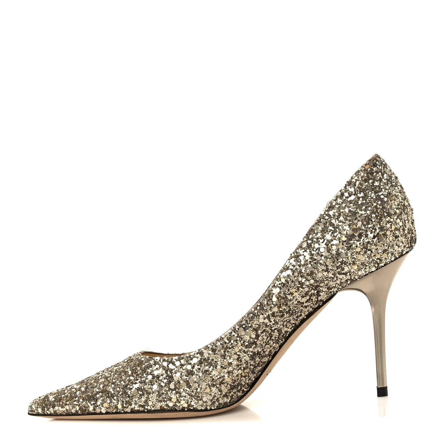 Coarse Glitter Pointy Toe Love 85 Pumps 36 Antique Gold