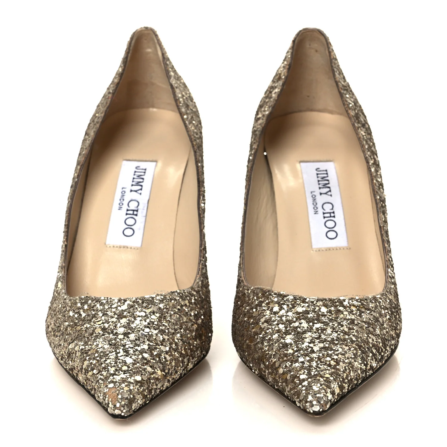 Coarse Glitter Pointy Toe Love 85 Pumps 36 Antique Gold - Image 3