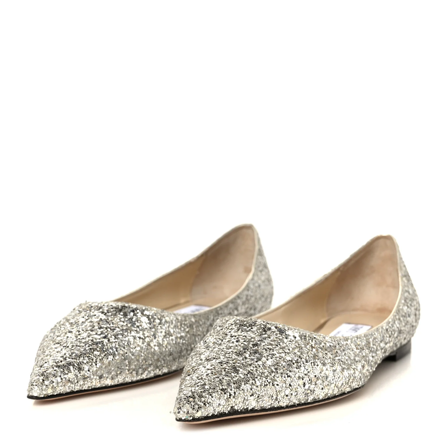 Galaxy Glitter Mesh Love Flats 36 Silver Sparks - Image 4