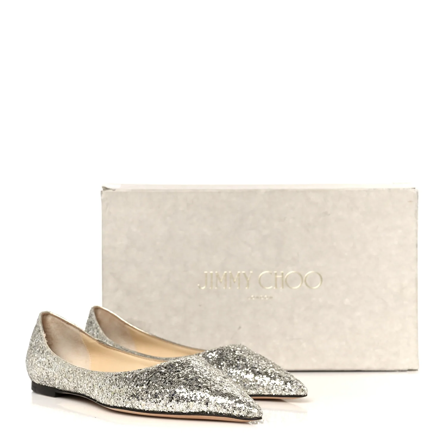 Galaxy Glitter Mesh Love Flats 36 Silver Sparks - Image 9